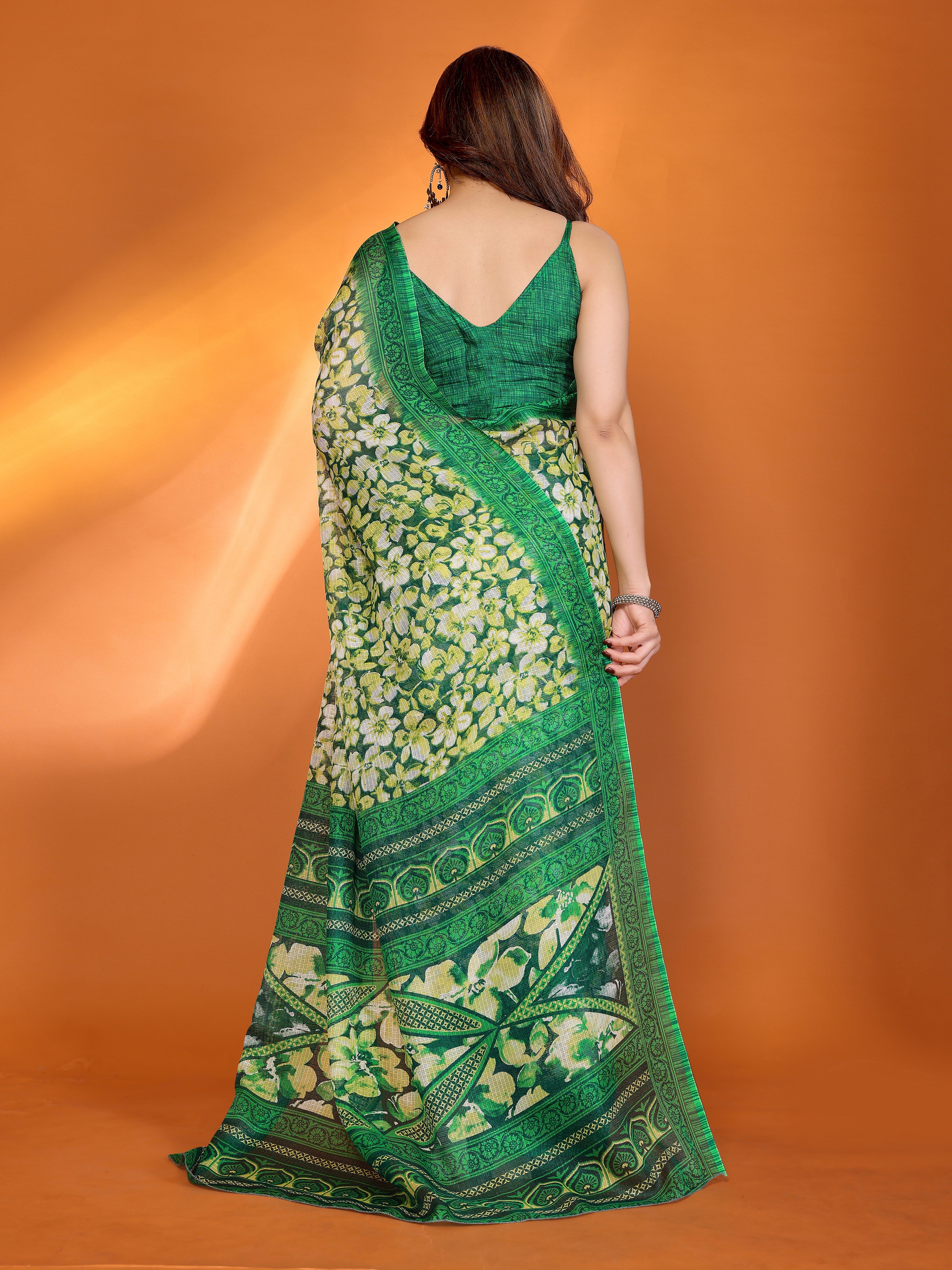 Elegant  Floral Printed Saree