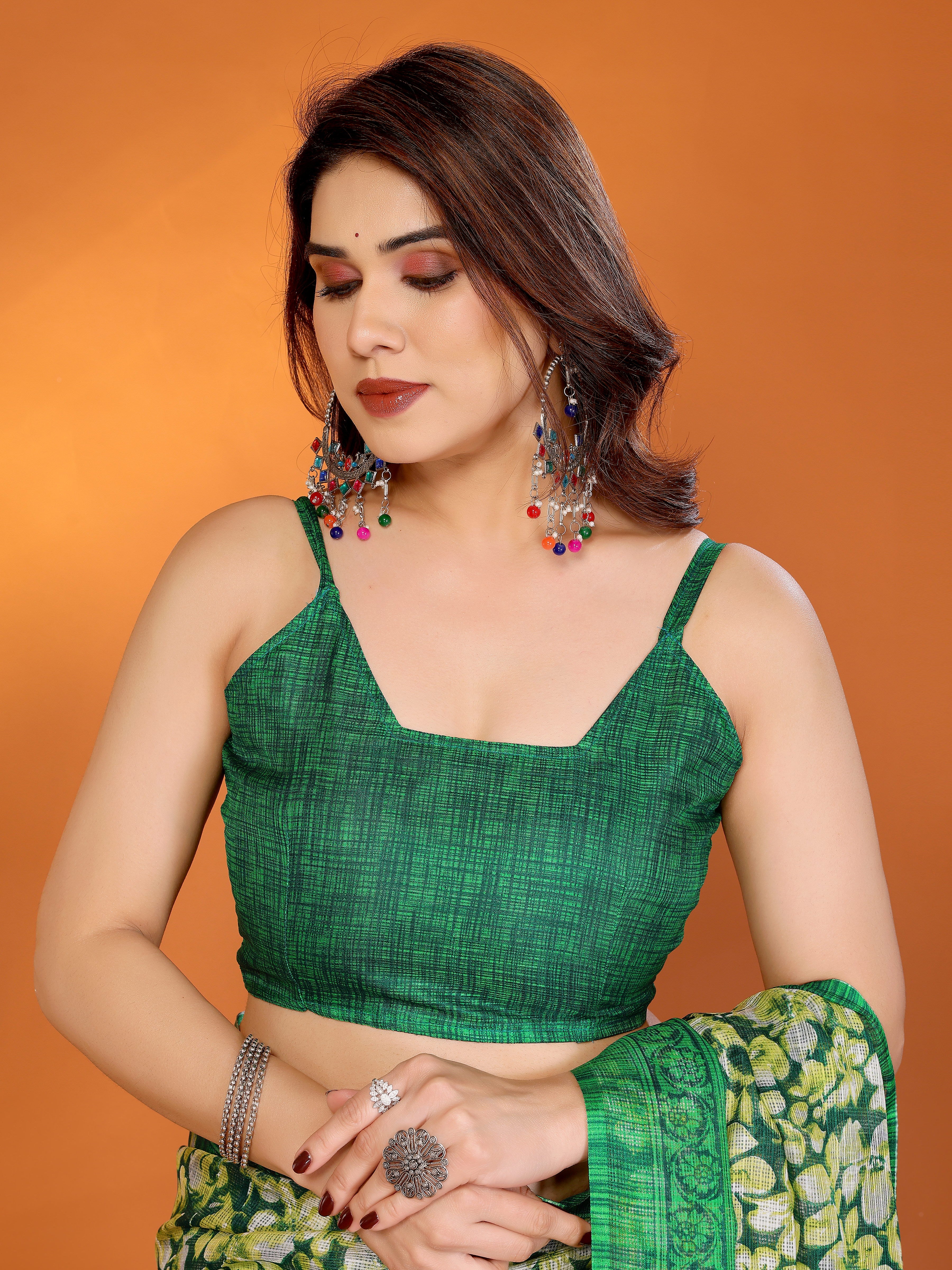 Elegant  Floral Printed Saree