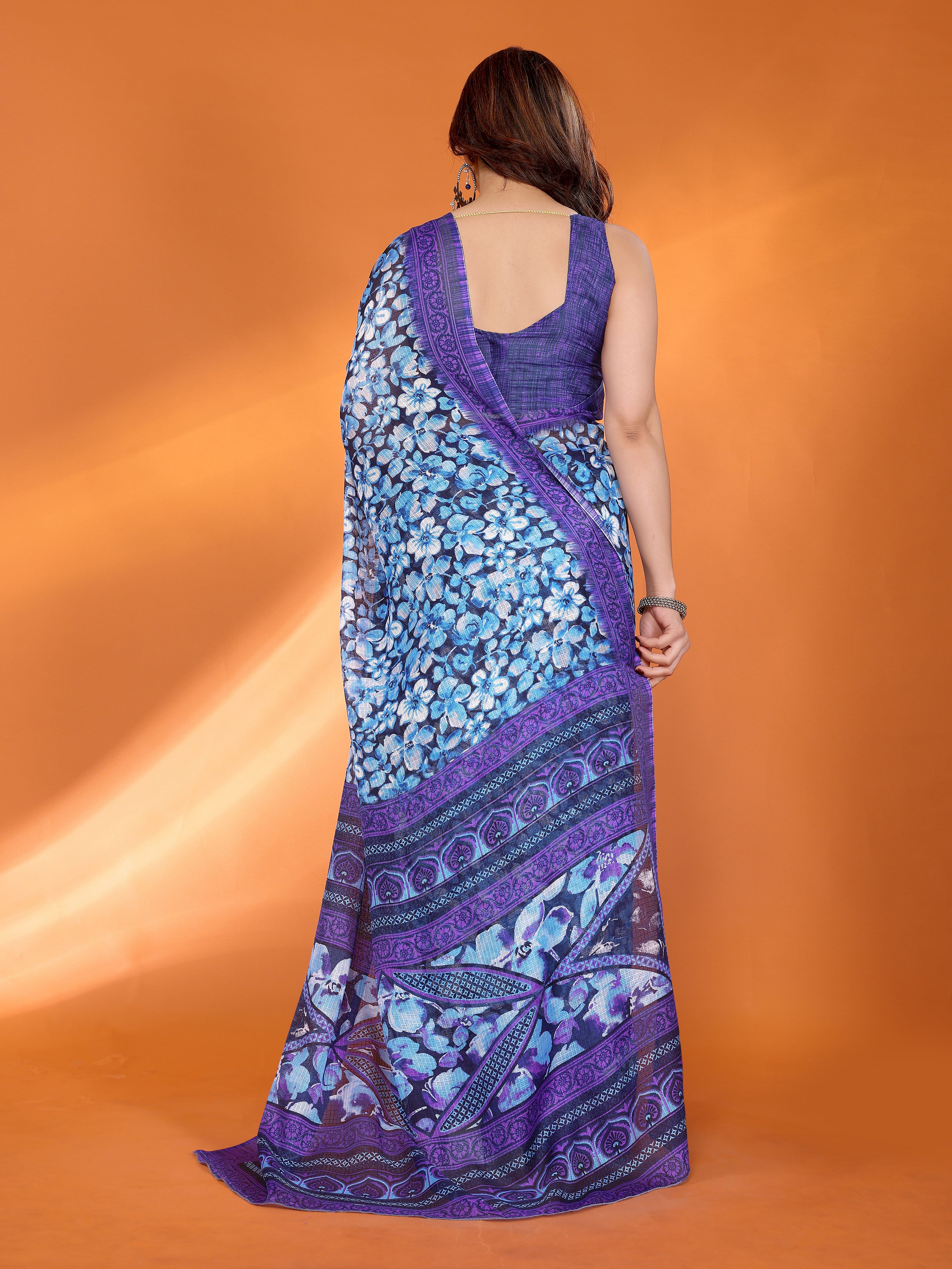 Elegant  Floral Printed Saree