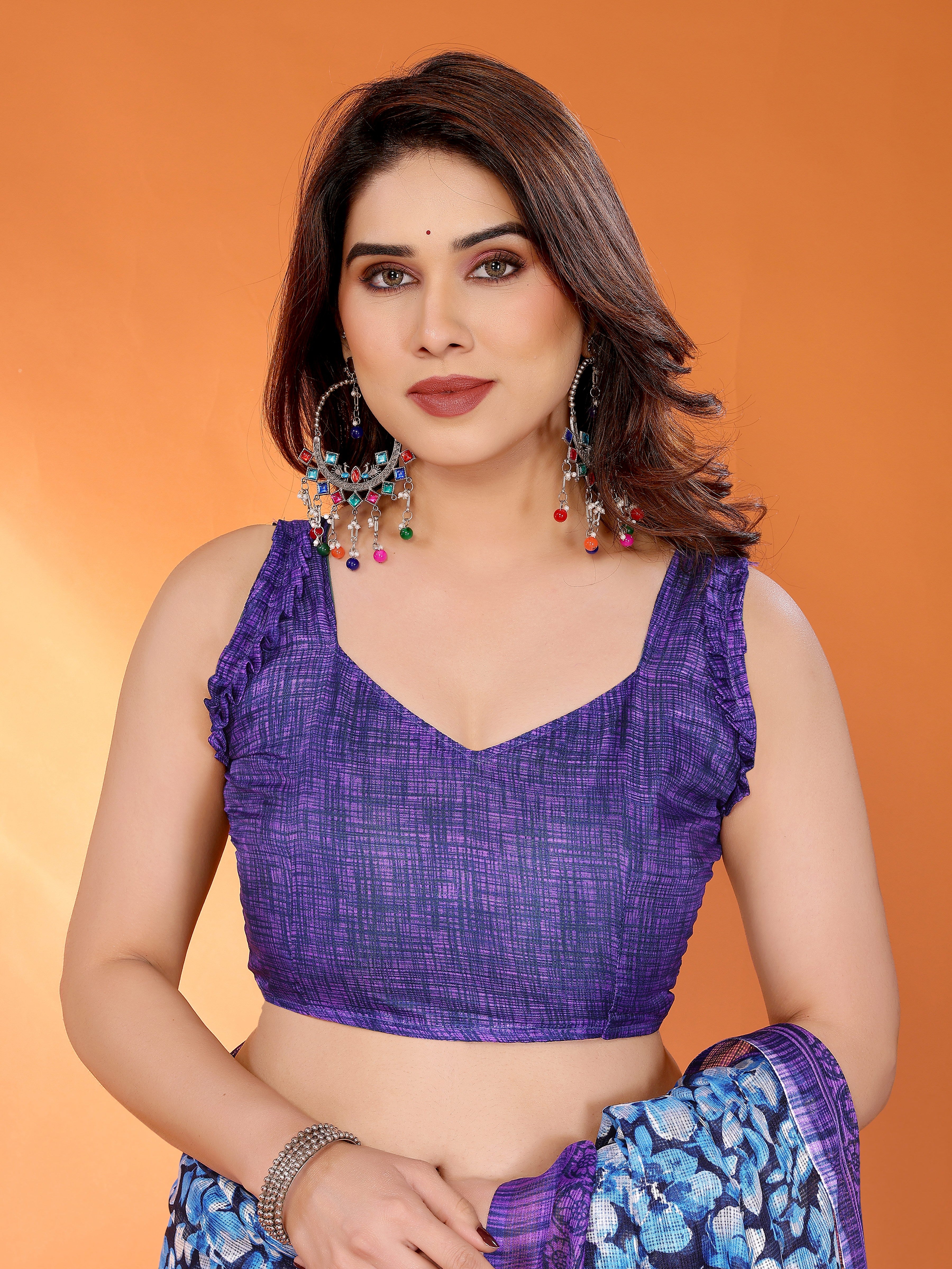 Elegant  Floral Printed Saree