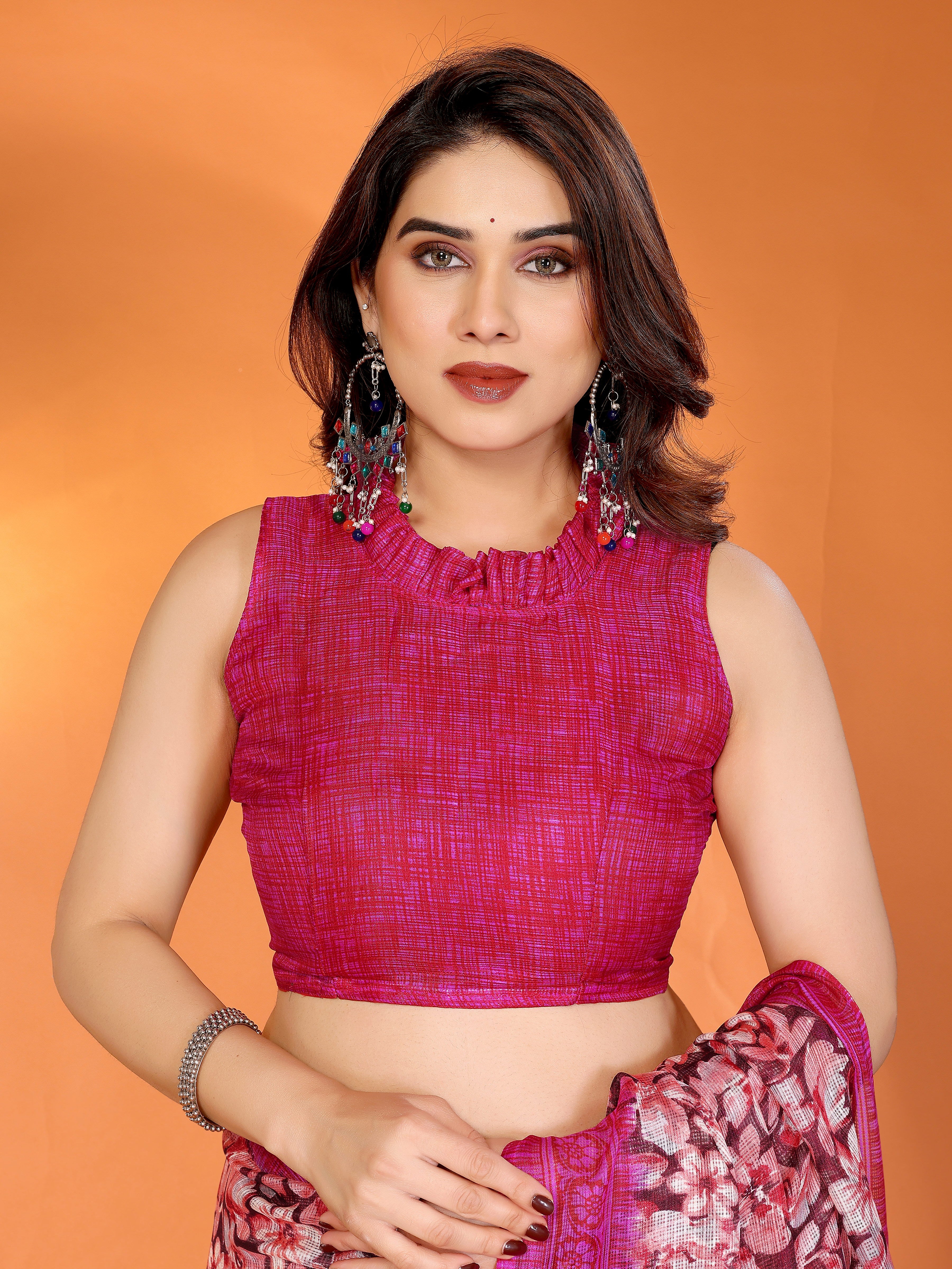 Elegant  Floral Printed Saree