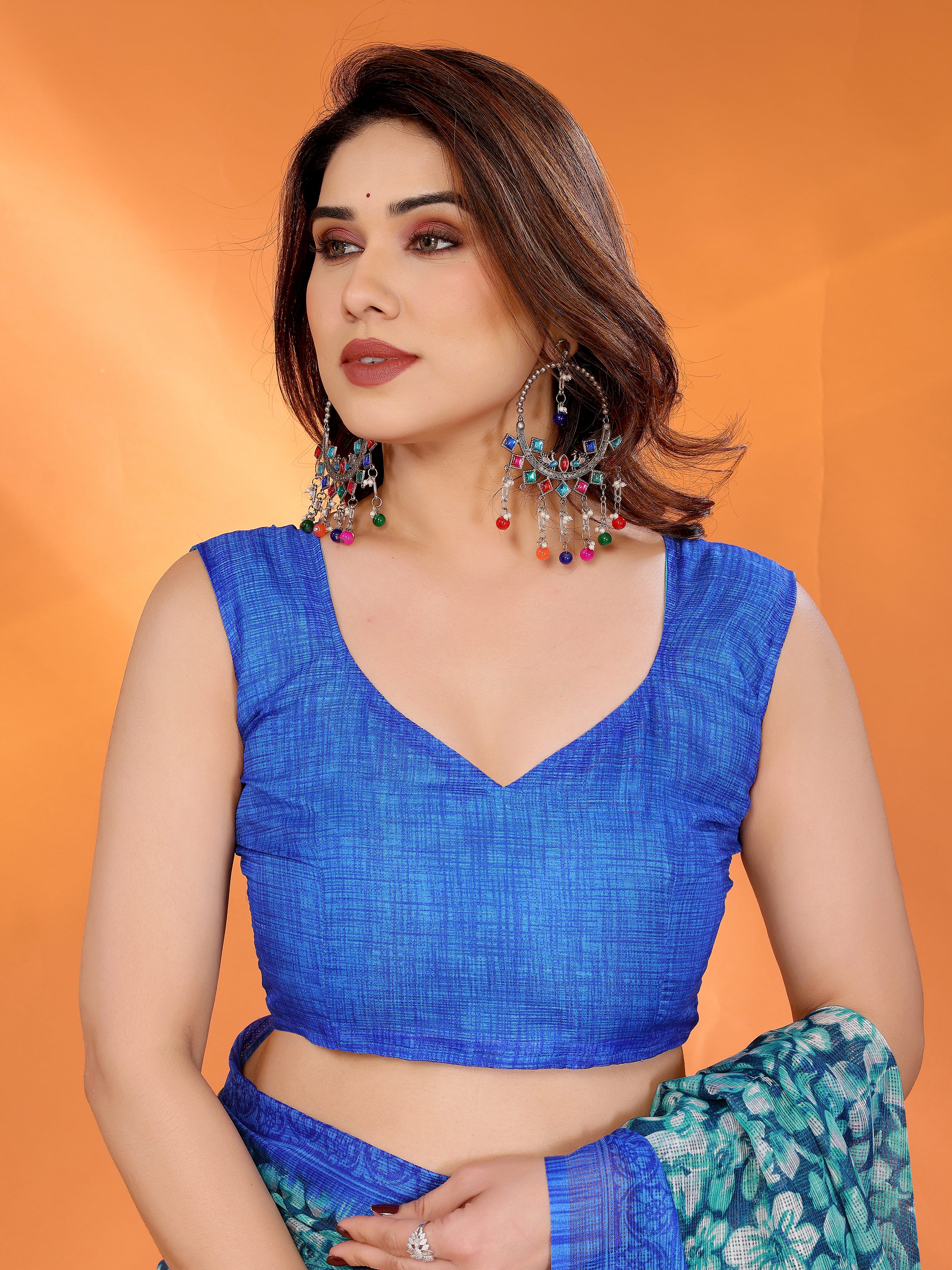 Elegant  Floral Printed Saree