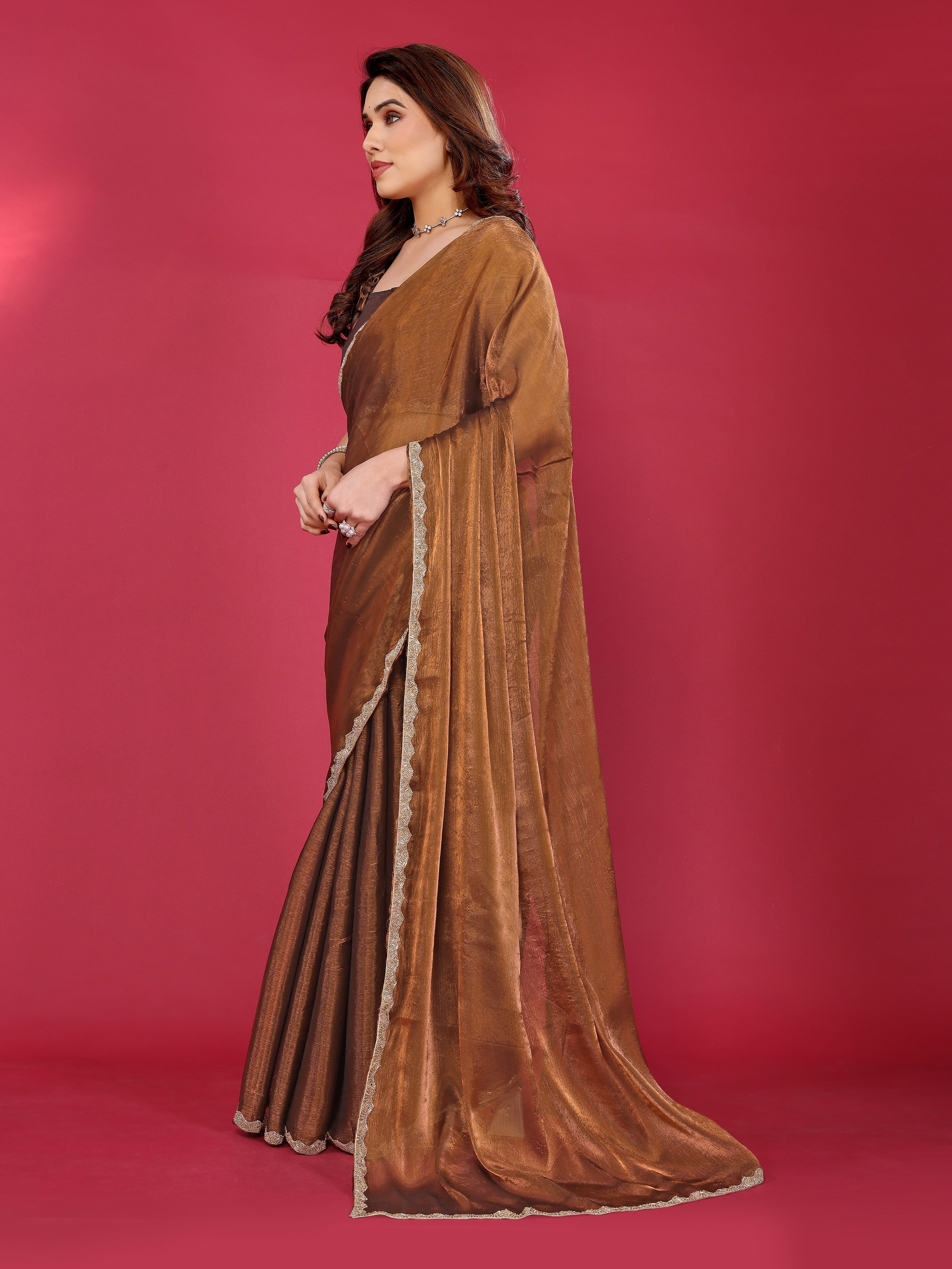 Classic Glow Satin Silk Saree