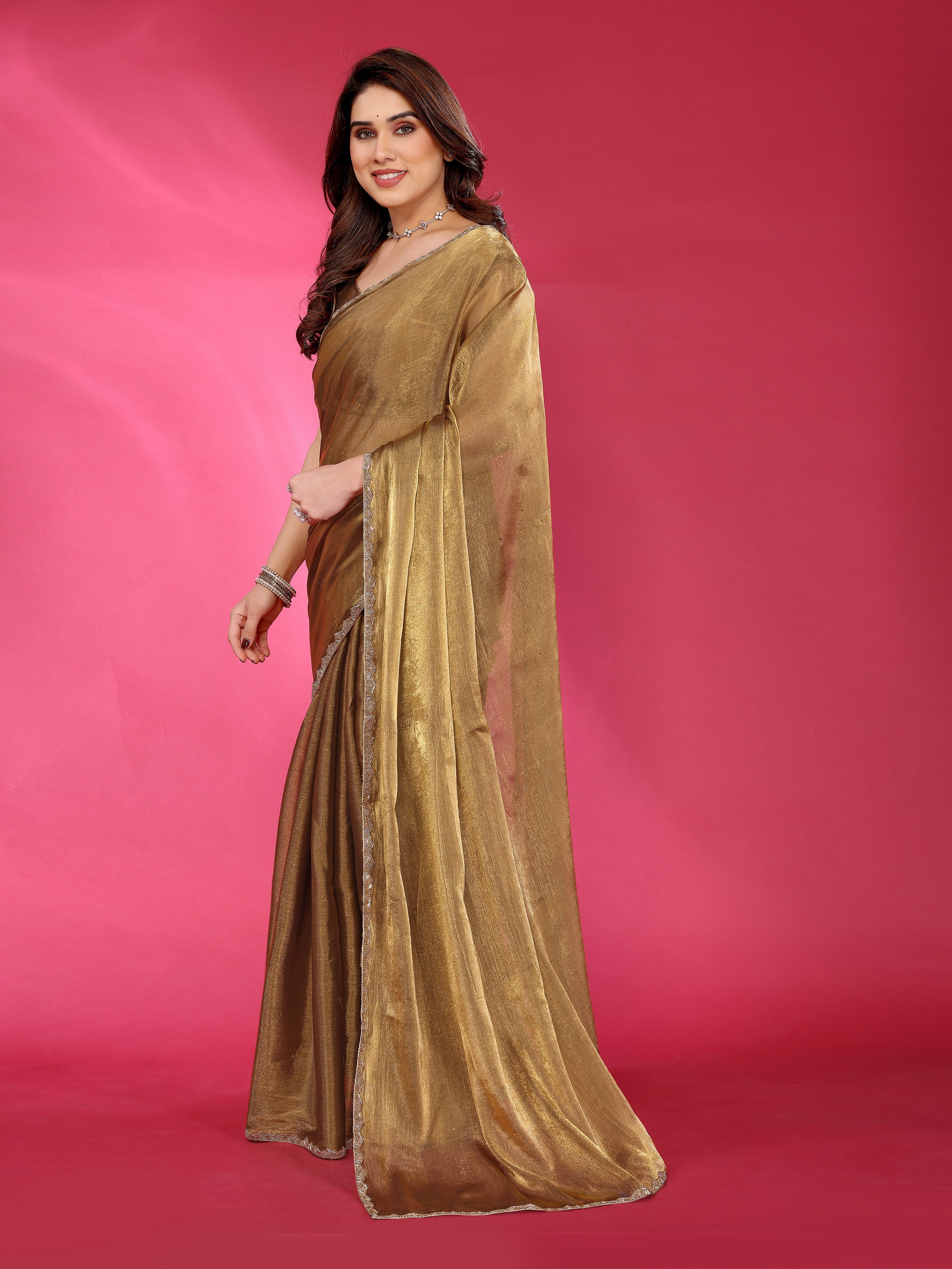 Classic Glow Satin Silk Saree