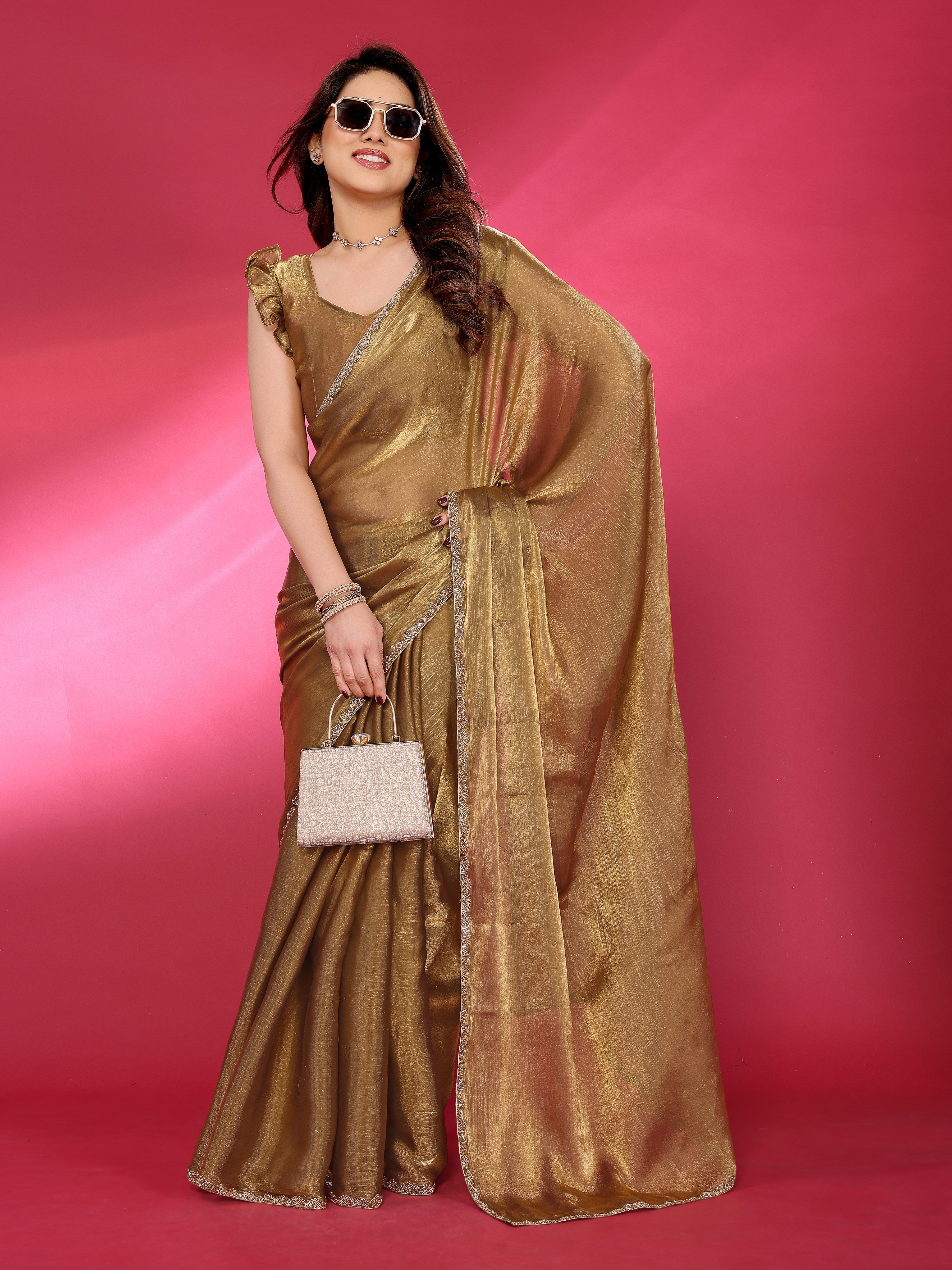 Classic Glow Satin Silk Saree
