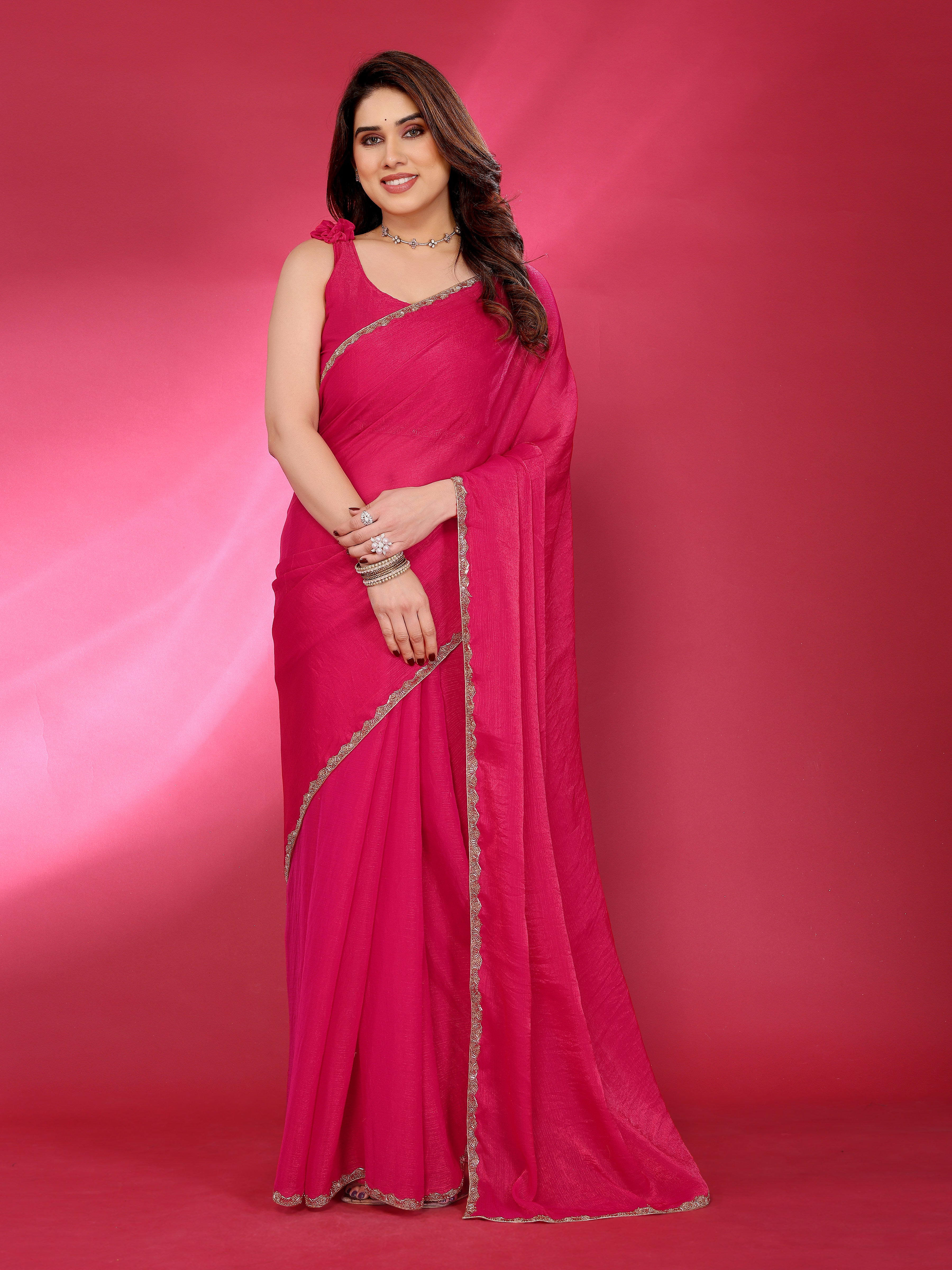Classic Glow Satin Silk Saree