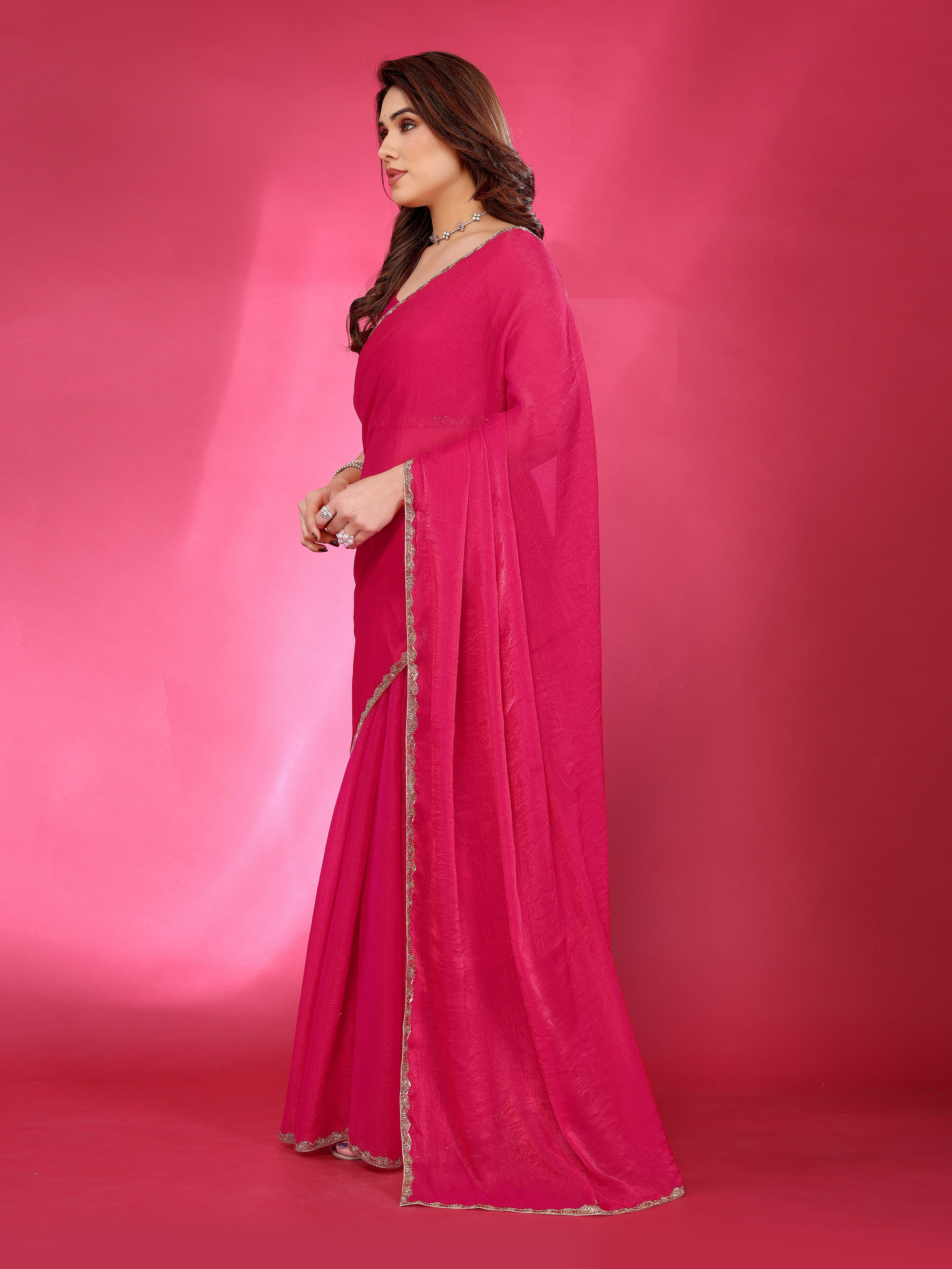 Classic Glow Satin Silk Saree