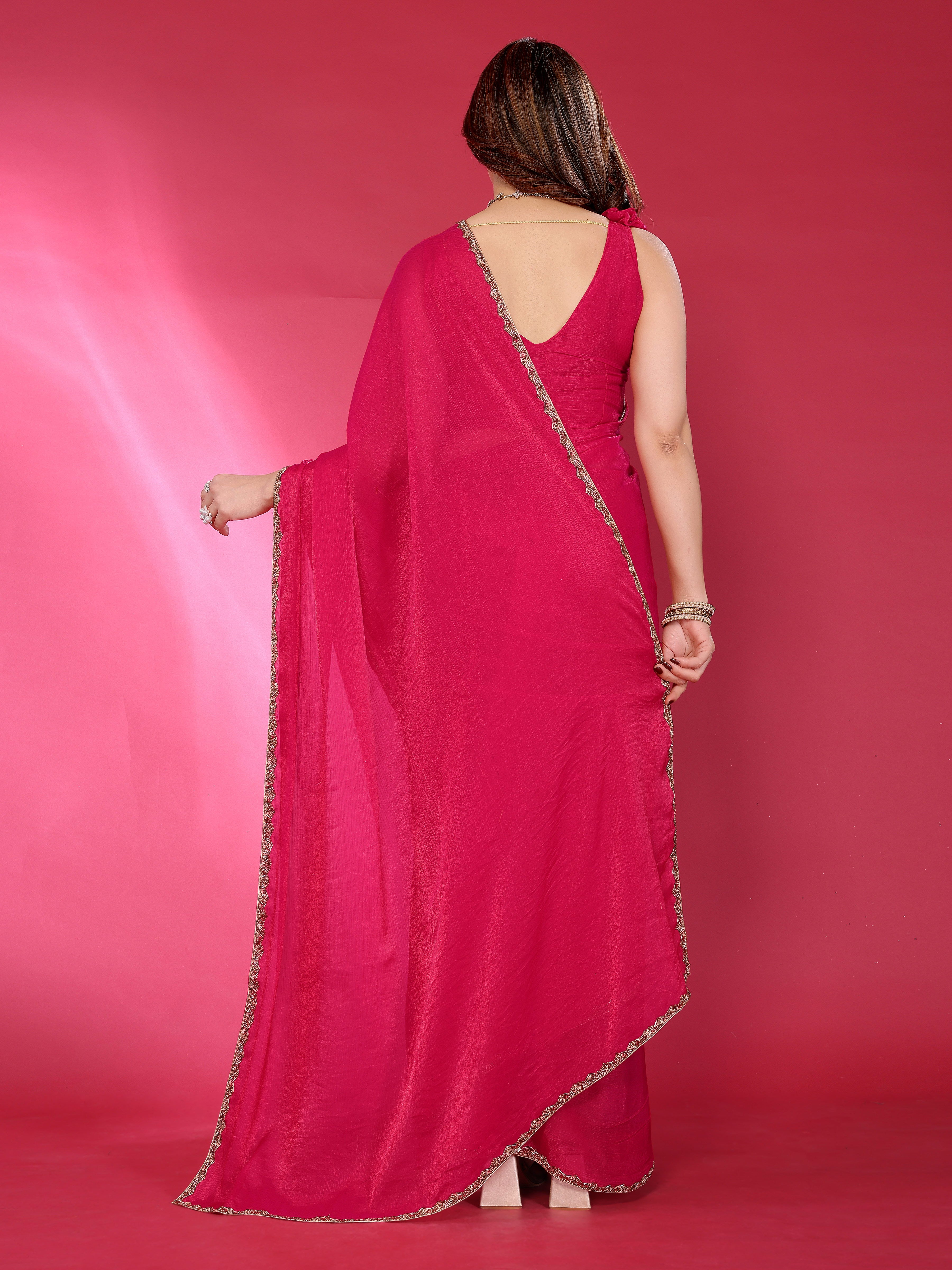 Classic Glow Satin Silk Saree