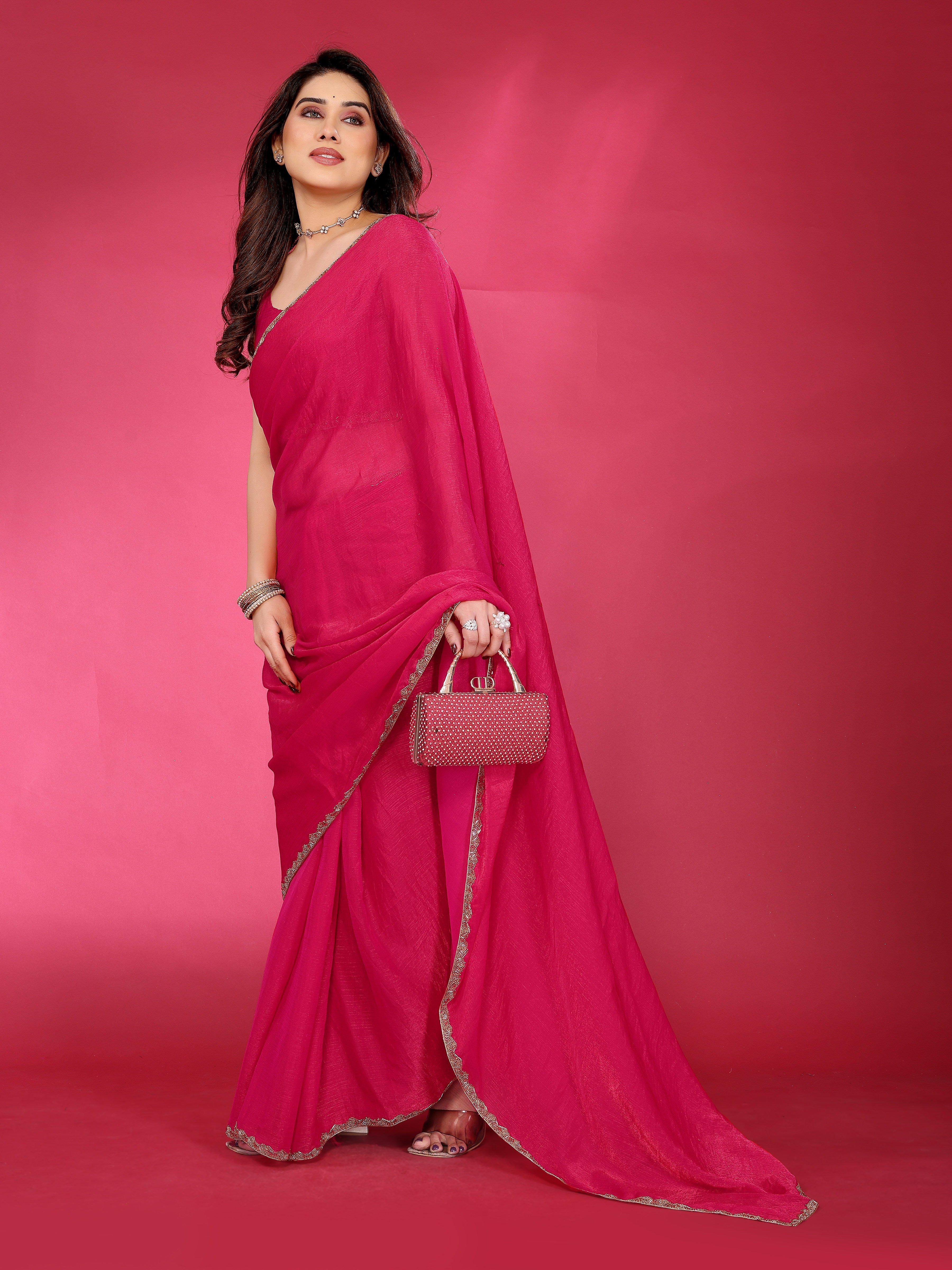 Classic Glow Satin Silk Saree