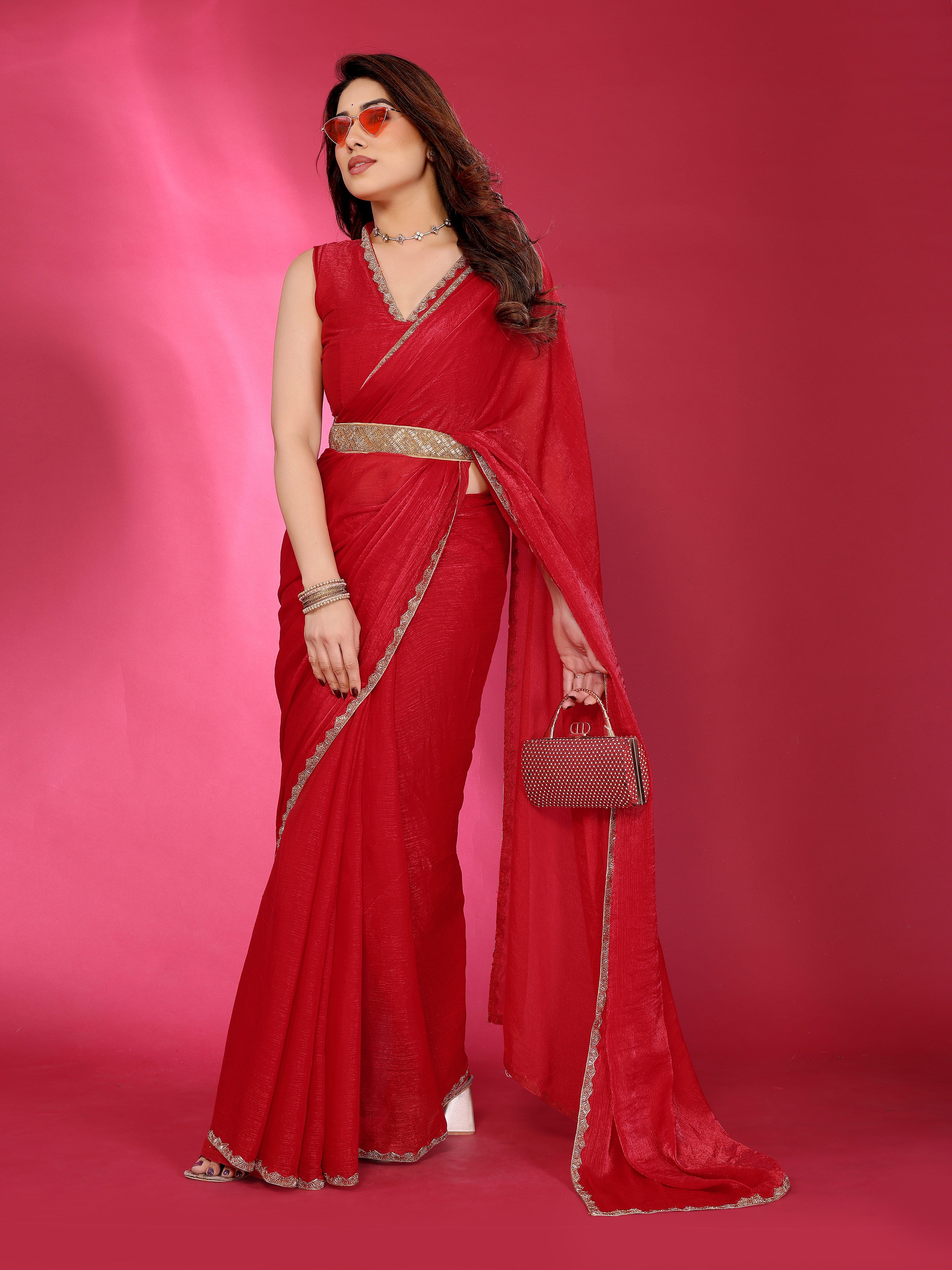 Classic Glow Satin Silk Saree