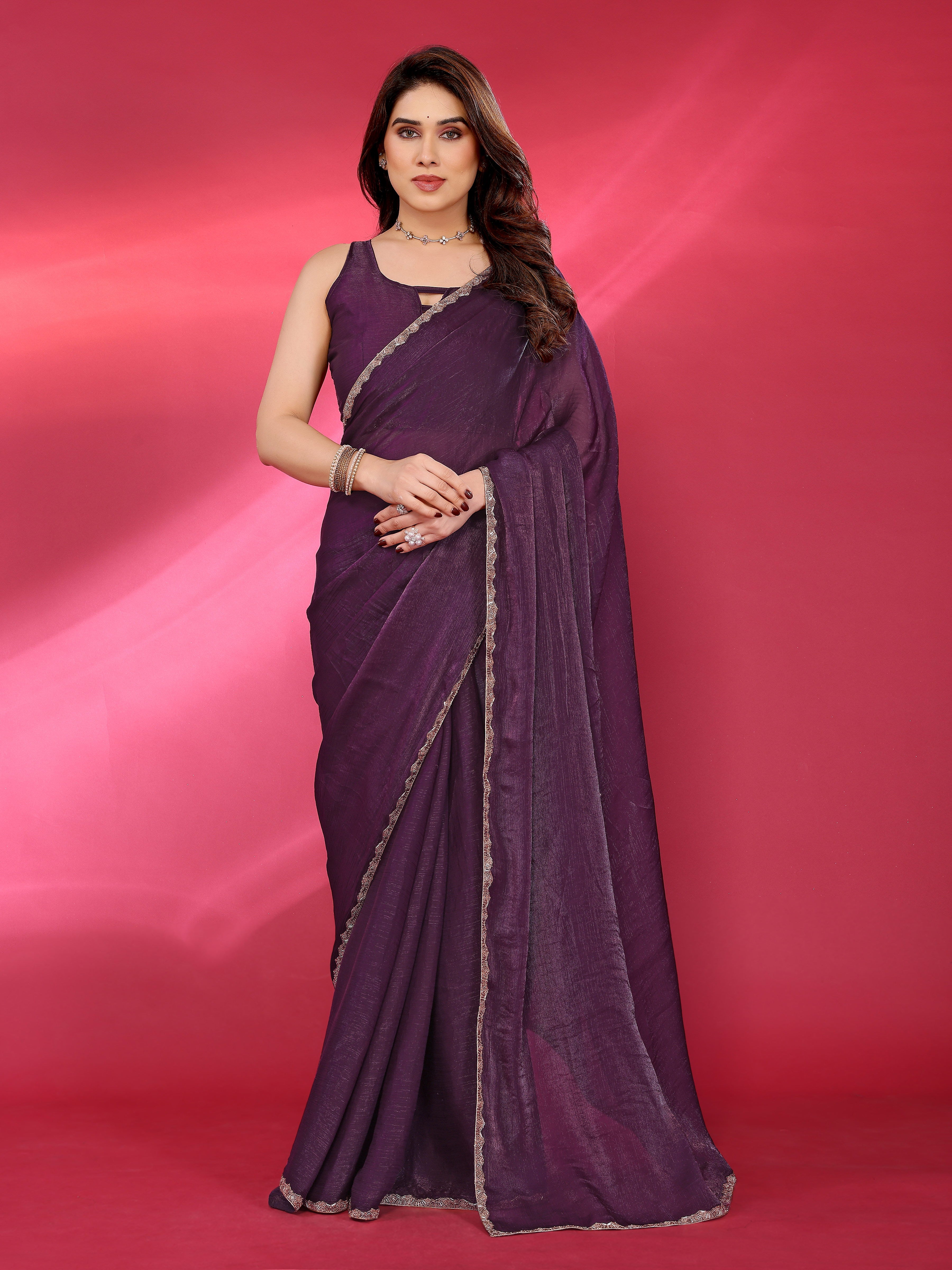 Classic Glow Satin Silk Saree