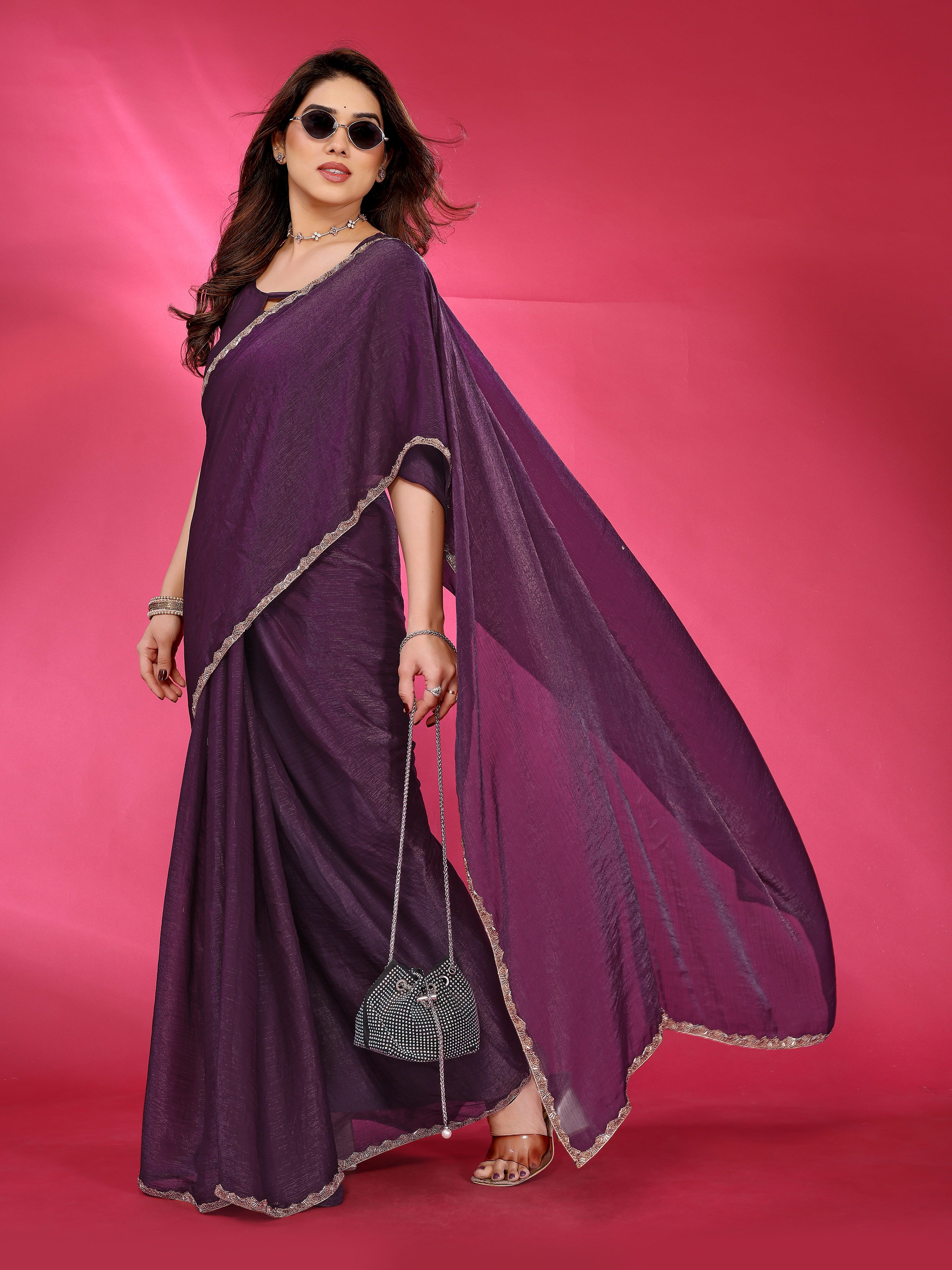 Classic Glow Satin Silk Saree