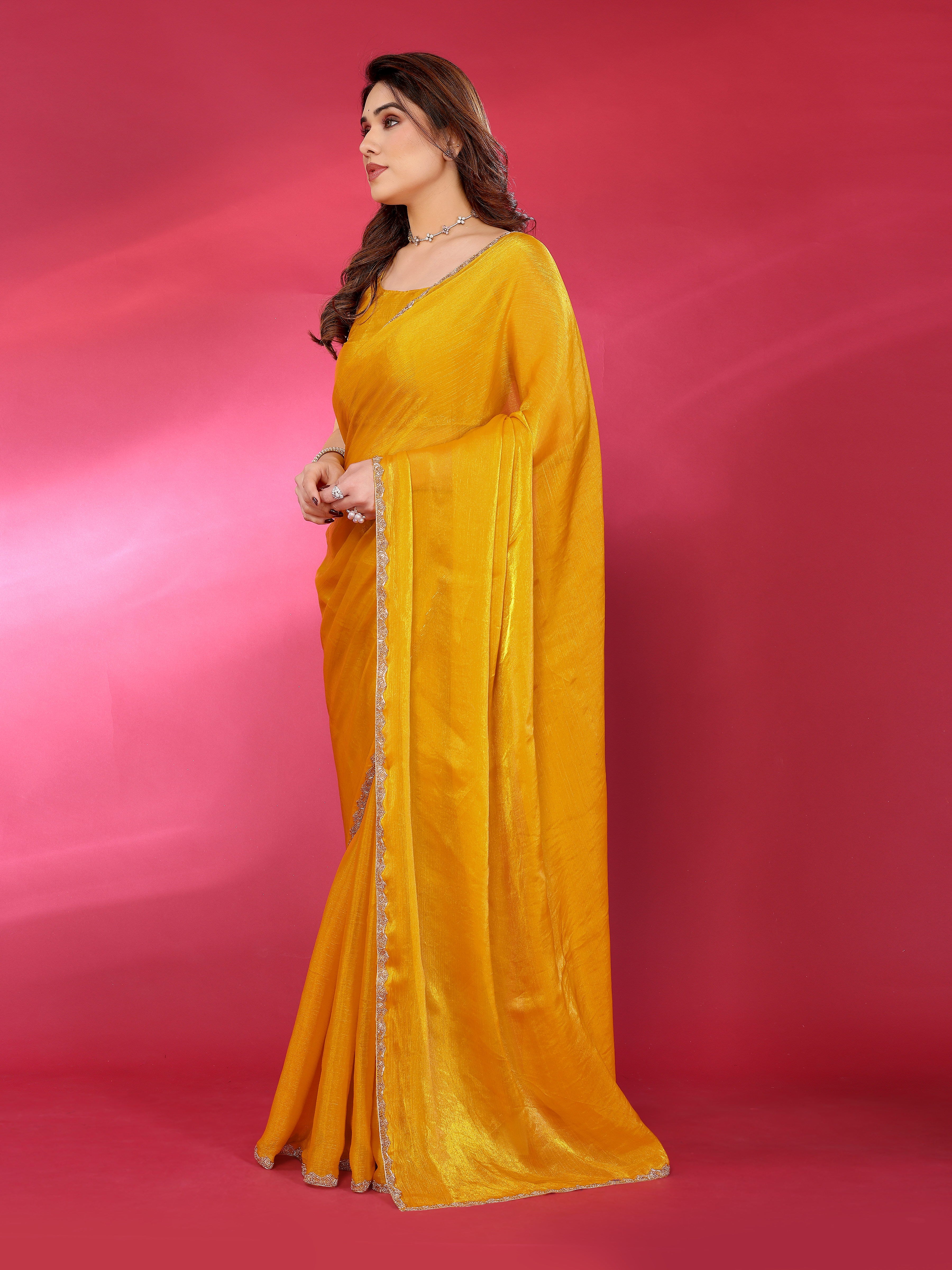 Classic Glow Satin Silk Saree
