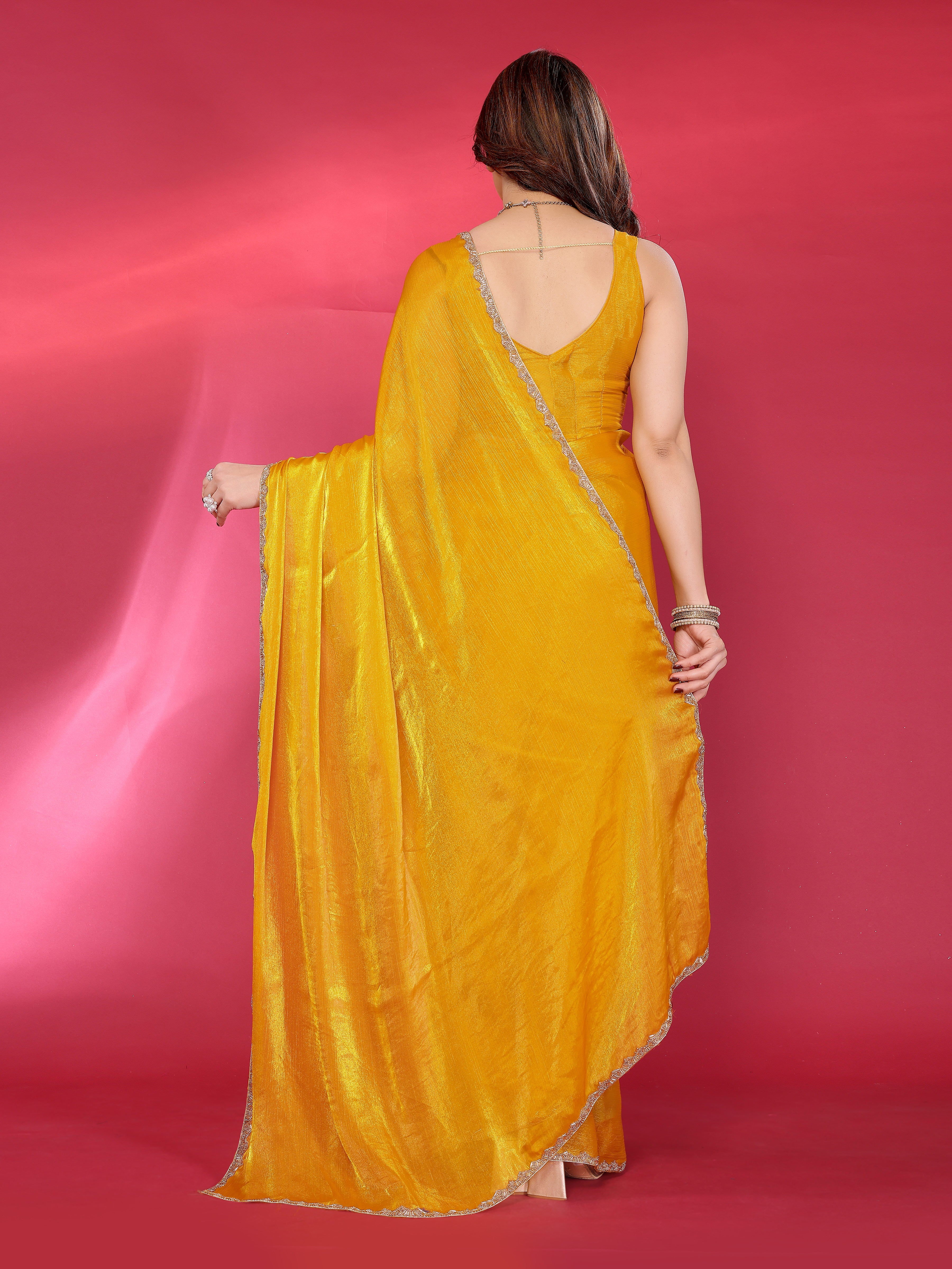Classic Glow Satin Silk Saree