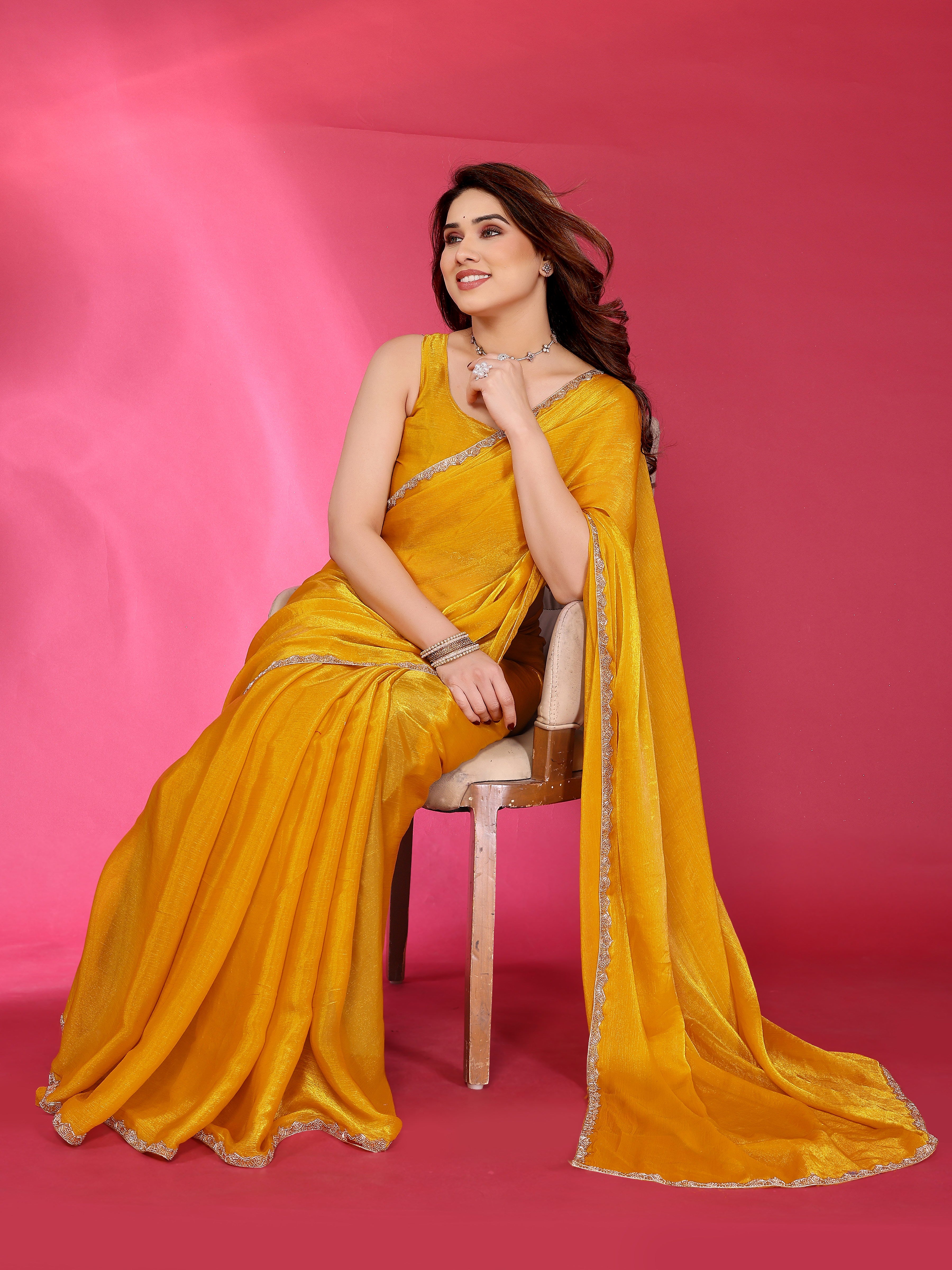 Classic Glow Satin Silk Saree
