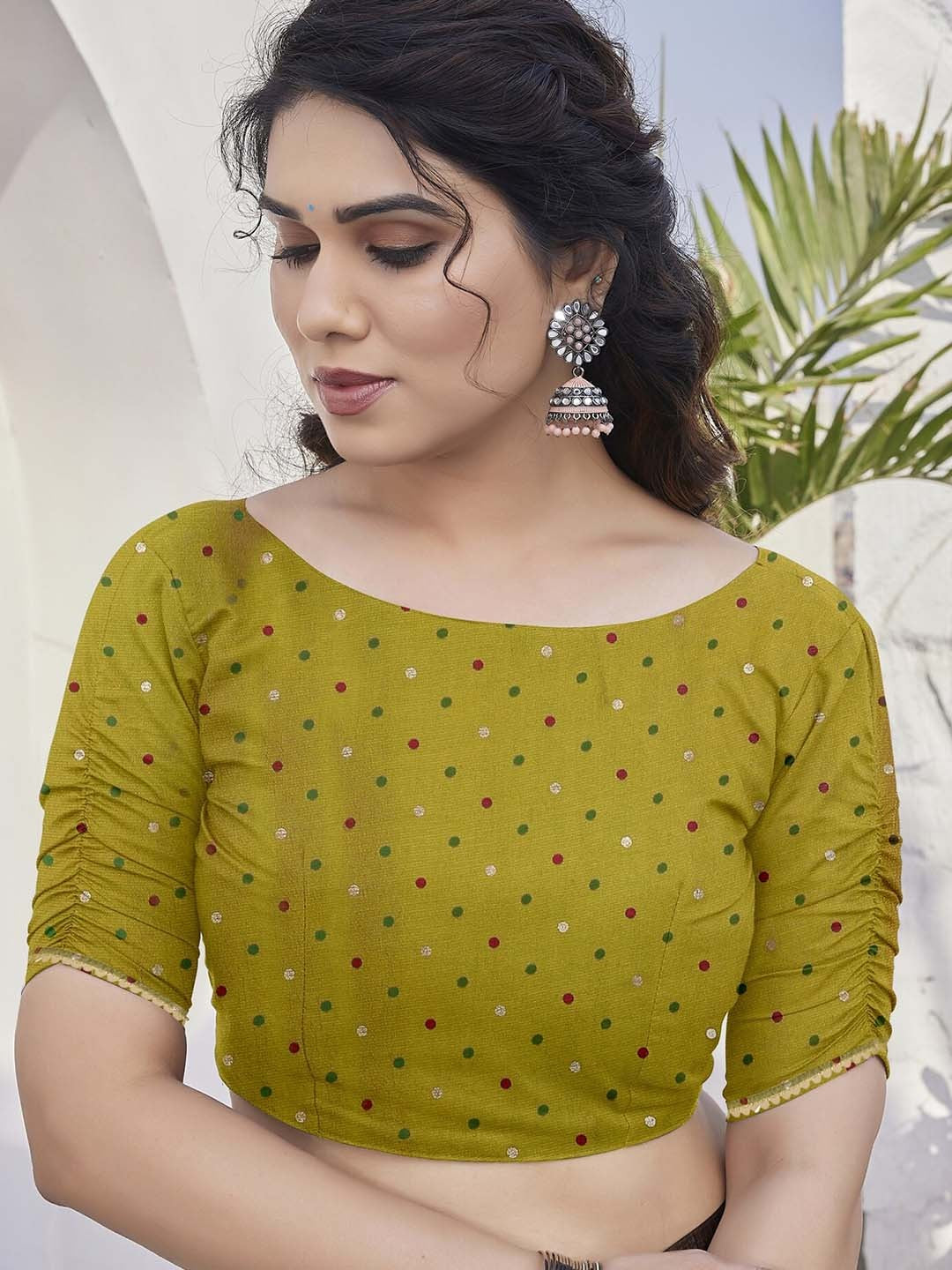 Mustard Yellow Printed Saree with Traditional Motifs