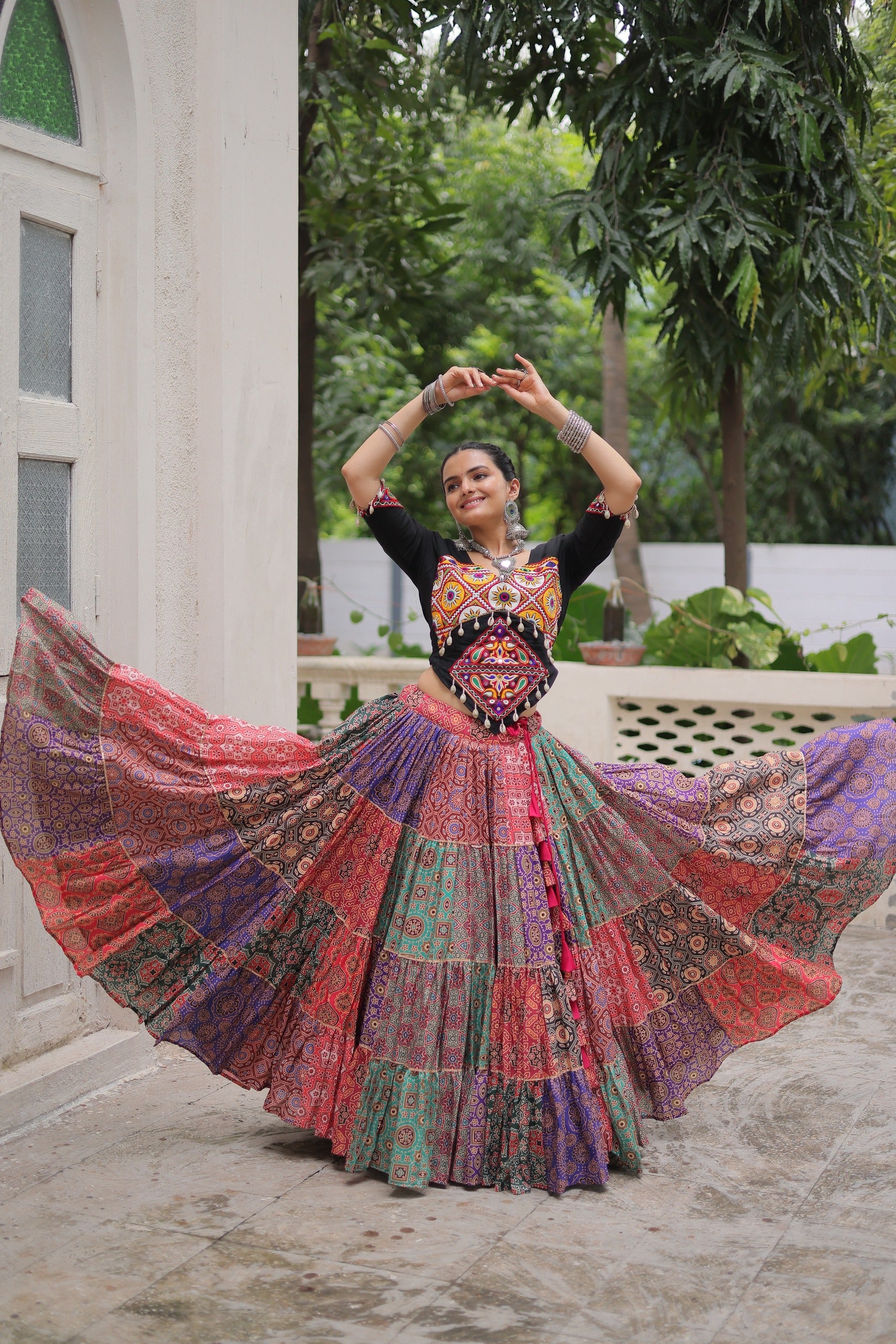 Vibrant Gujarati Garba Outfit