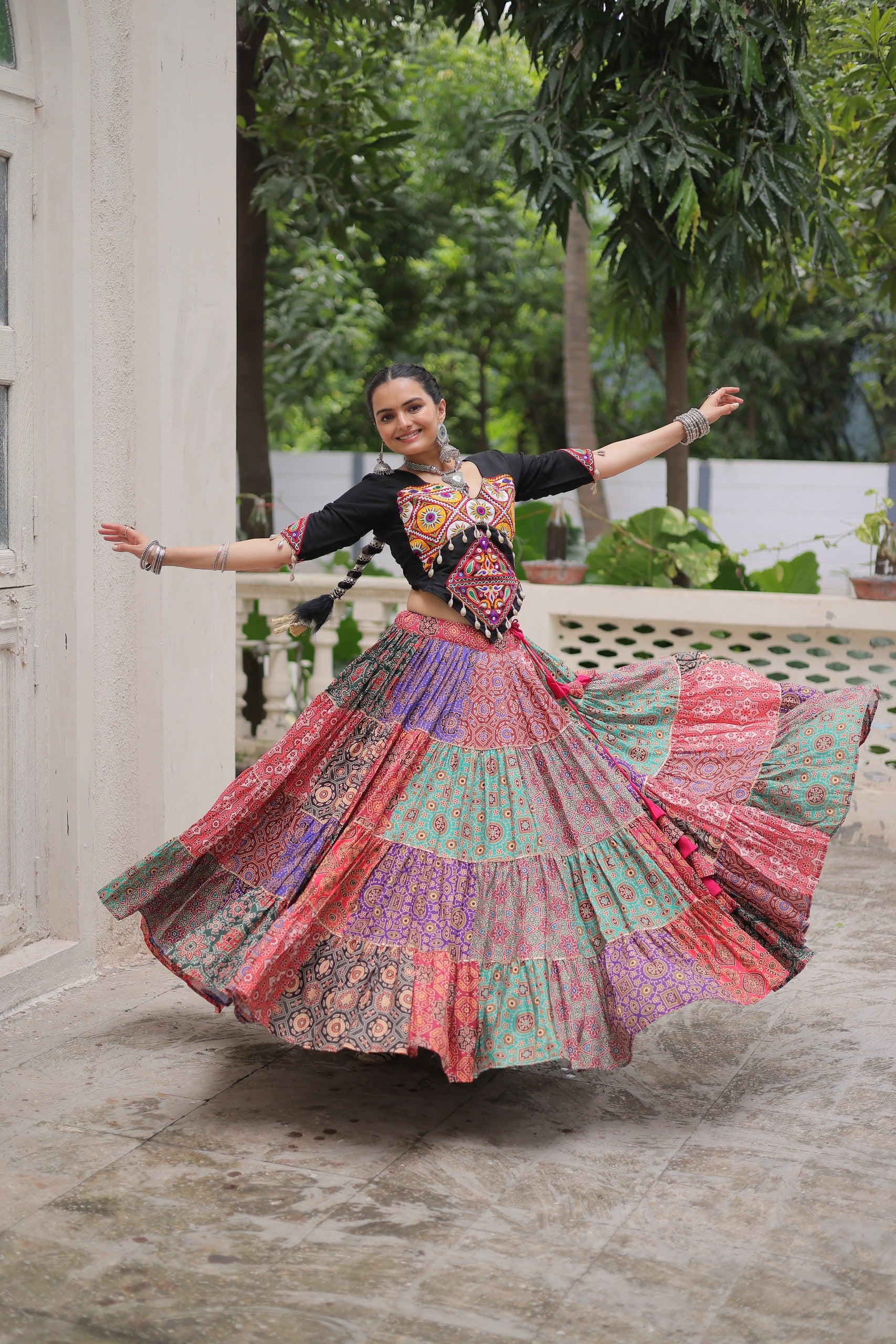 Vibrant Gujarati Garba Outfit
