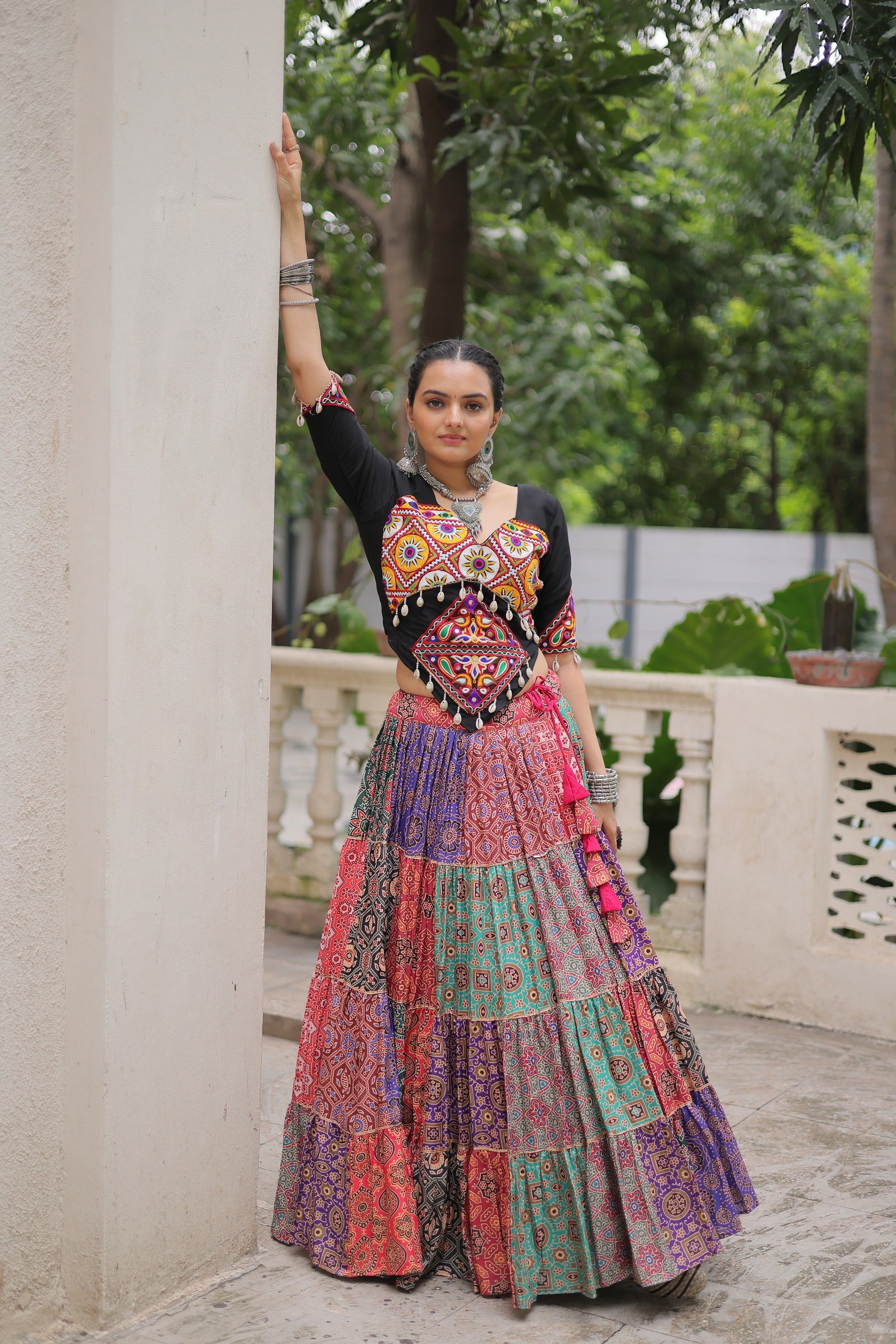 Vibrant Gujarati Garba Outfit
