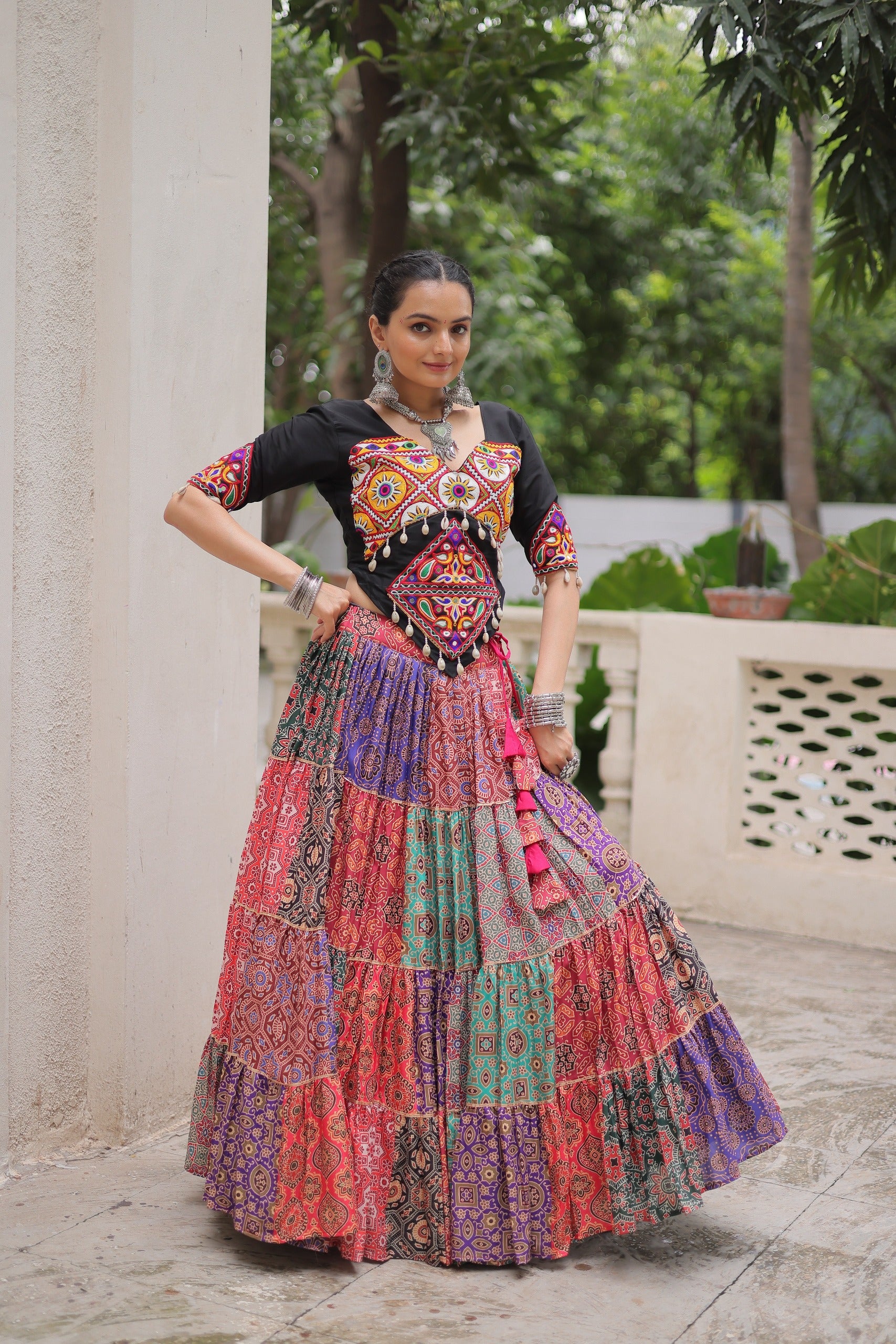 Vibrant Gujarati Garba Outfit