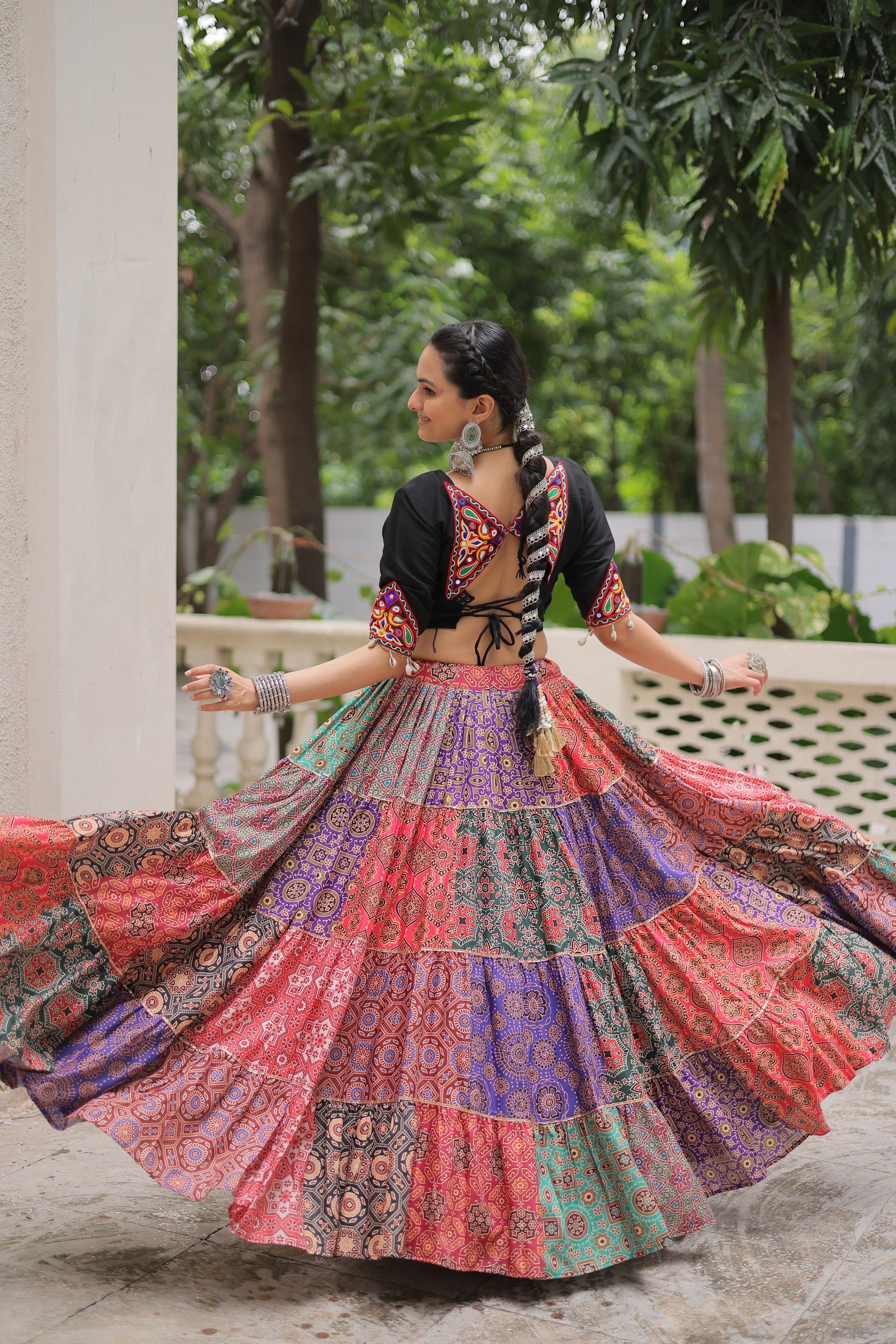 Vibrant Gujarati Garba Outfit