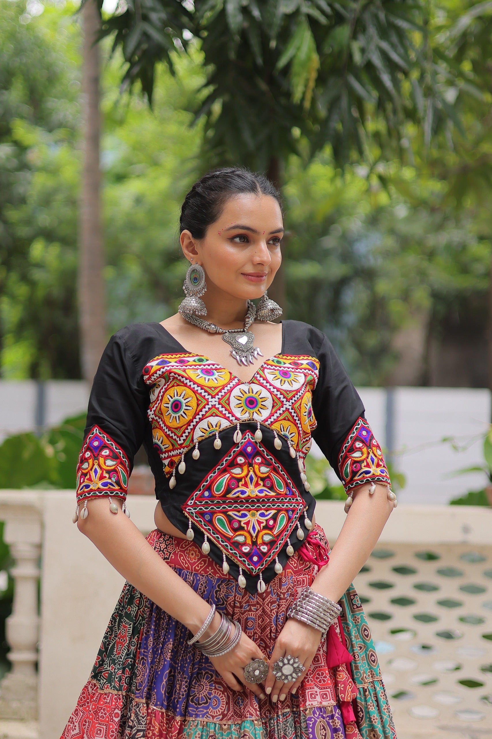 Vibrant Gujarati Garba Outfit