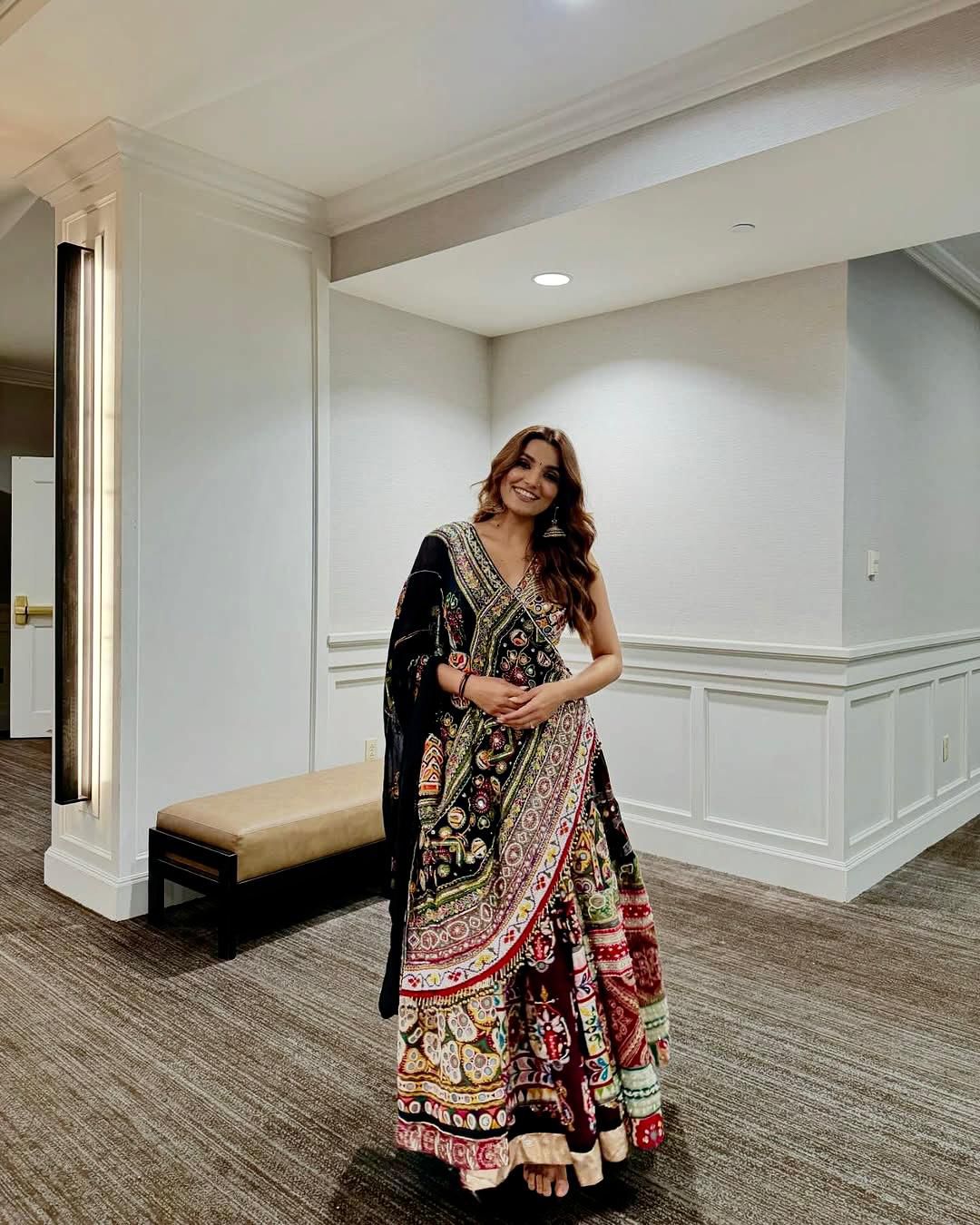 Designer Multicolor Embroidered Navratri Ghagra Choli with Dupatta