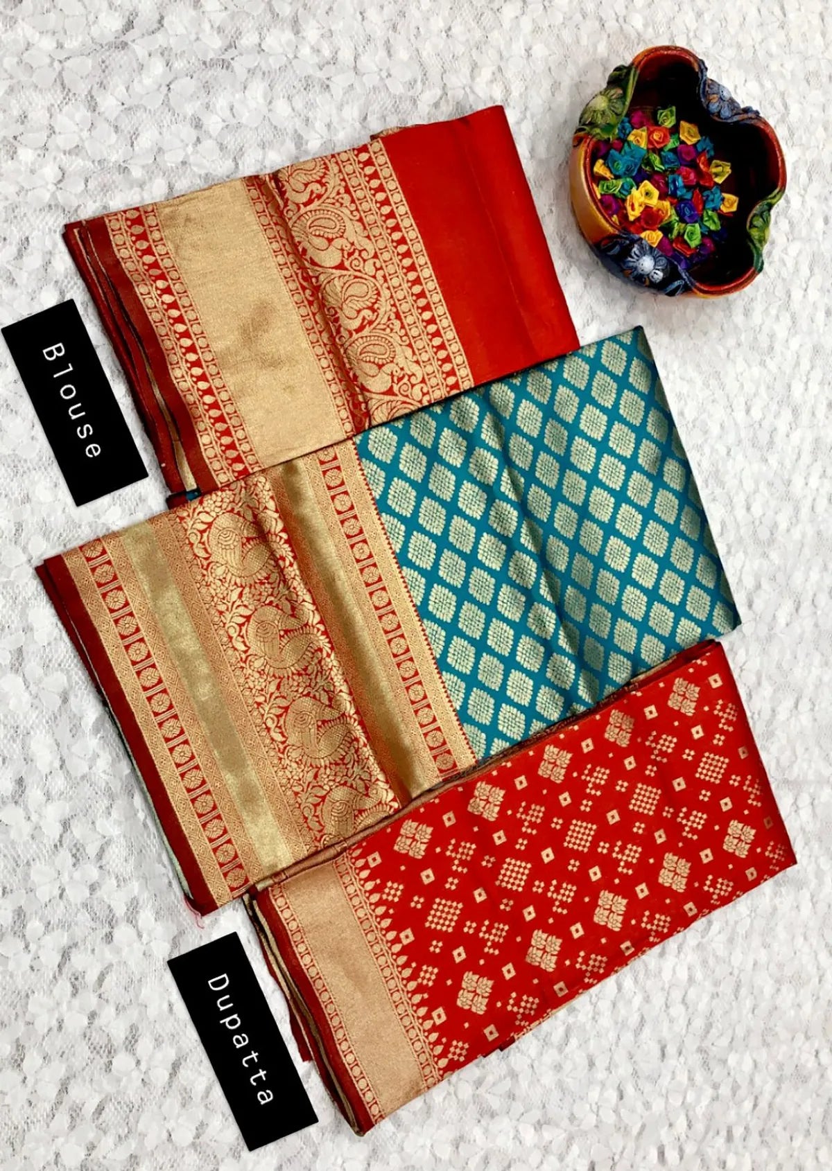 Sky Blue Kanjivaram Silk Zari Lehenga with Blouse Paired with a Luxurious Banarasi Silk Dupatta For Women