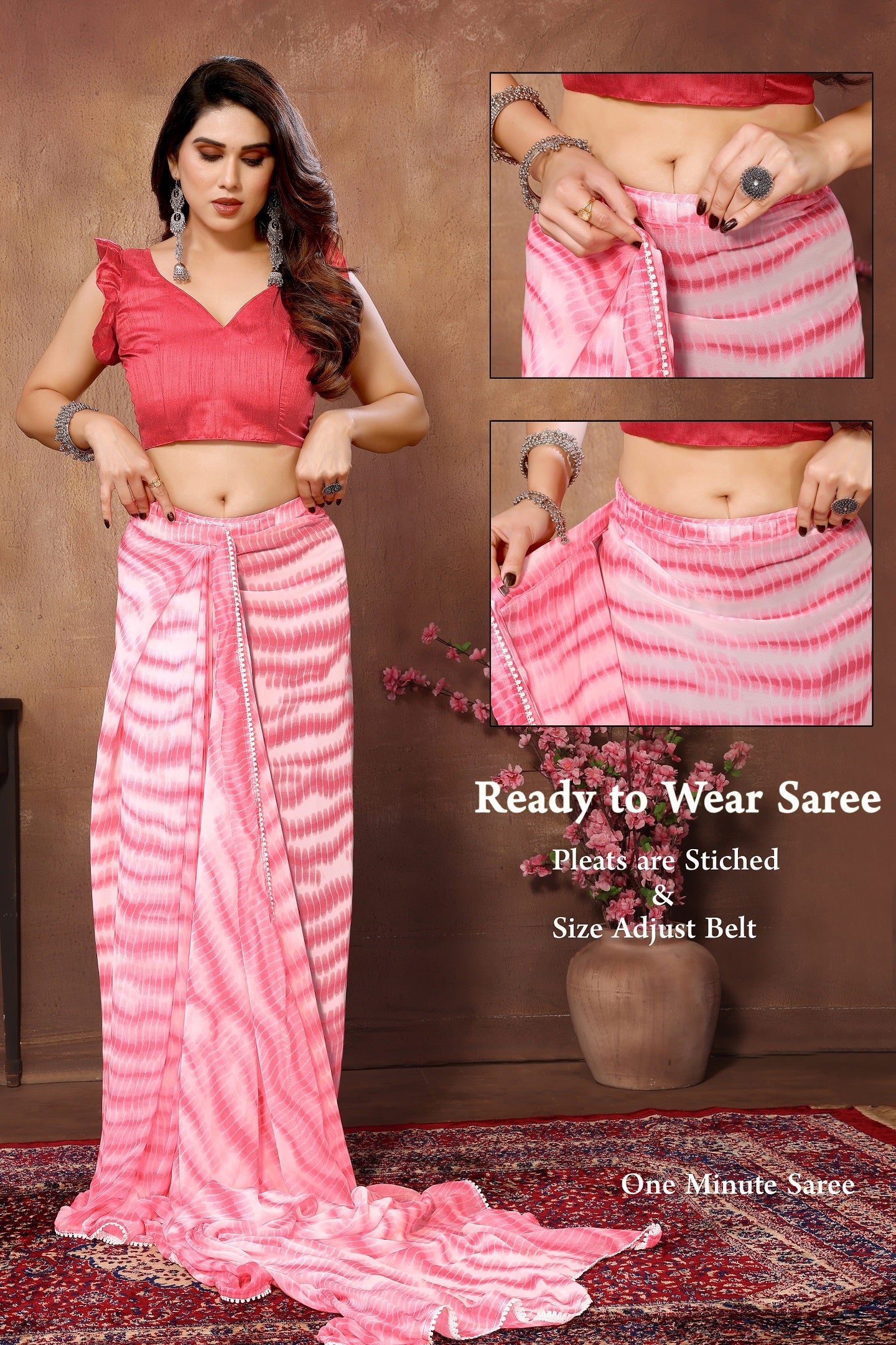 Ready-to-Wear Striped Saree