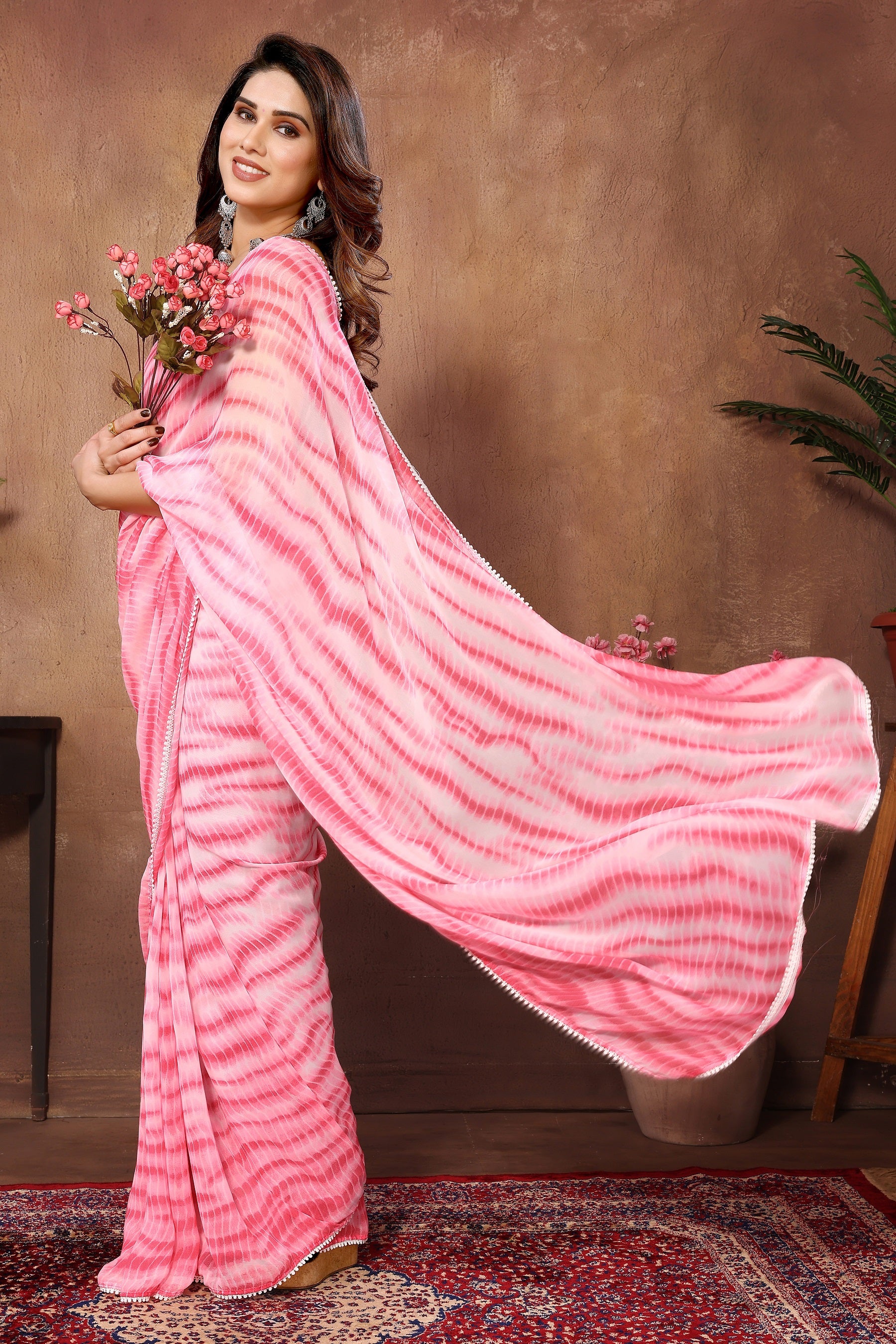 Ready-to-Wear Striped Saree