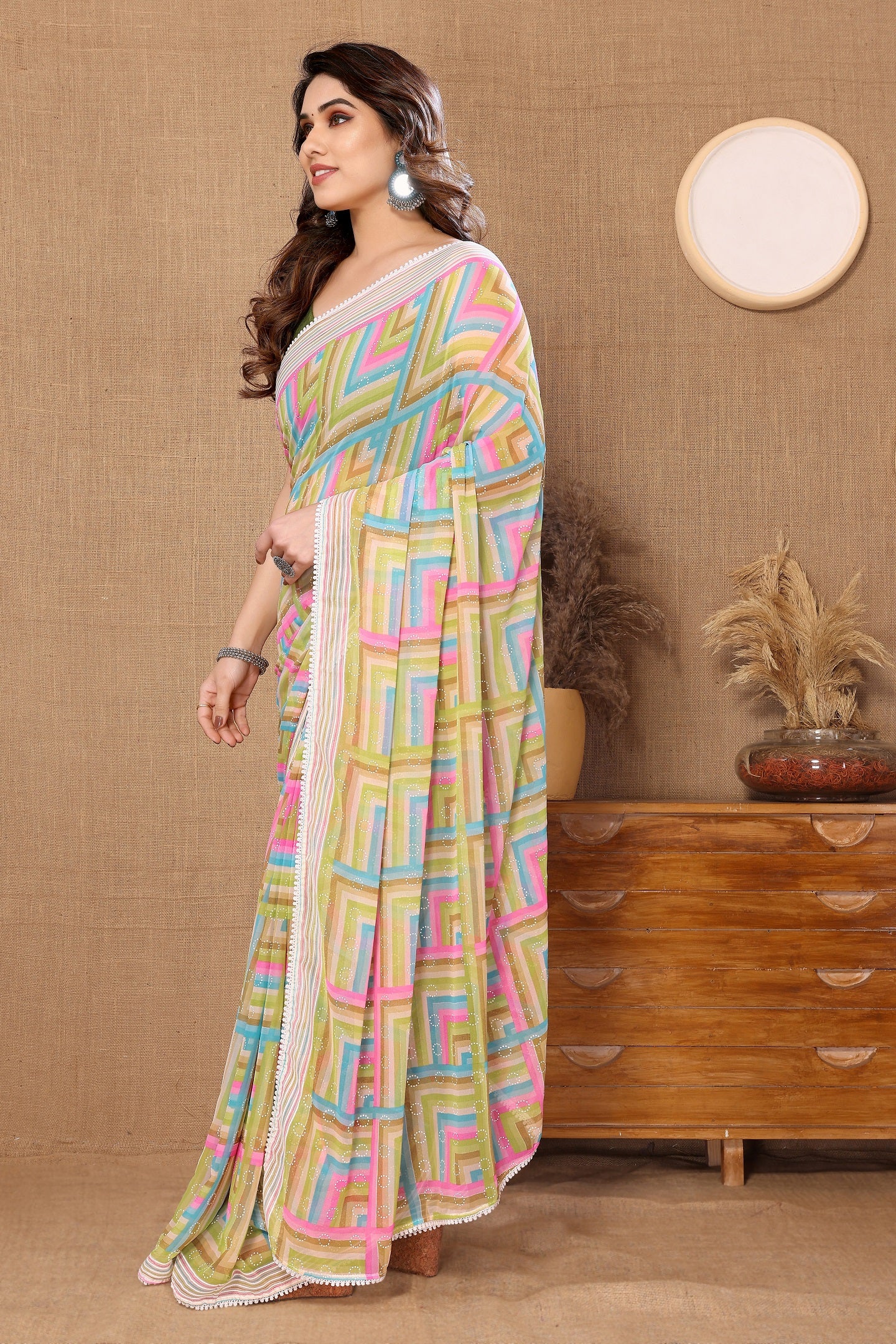 Ready-to-Wear Striped Saree