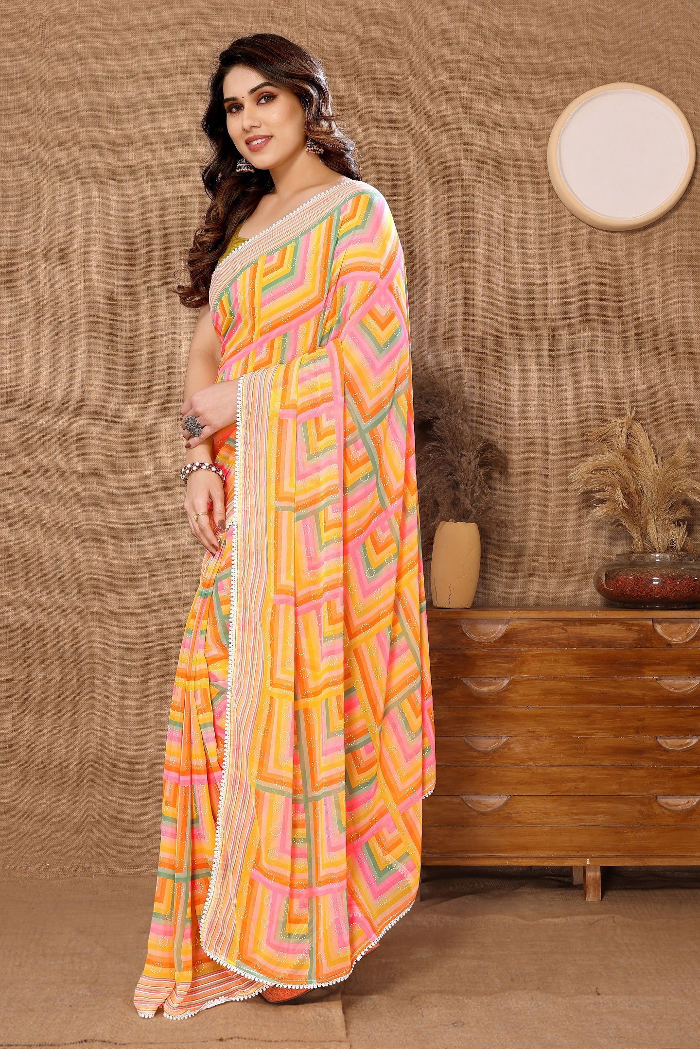 Ready-to-Wear Striped Saree