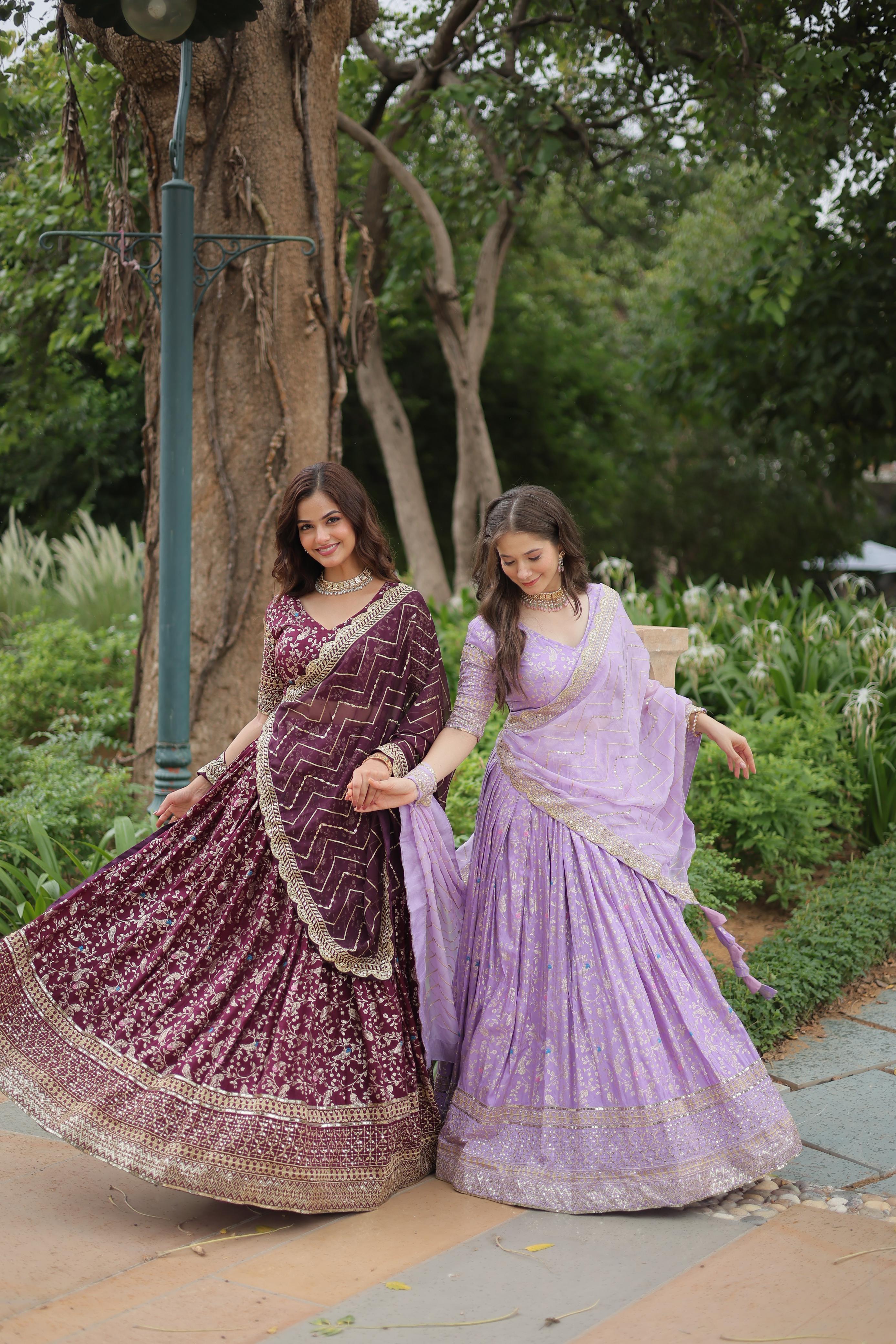 Elegant Traditional Maroon Lehenga Outfit