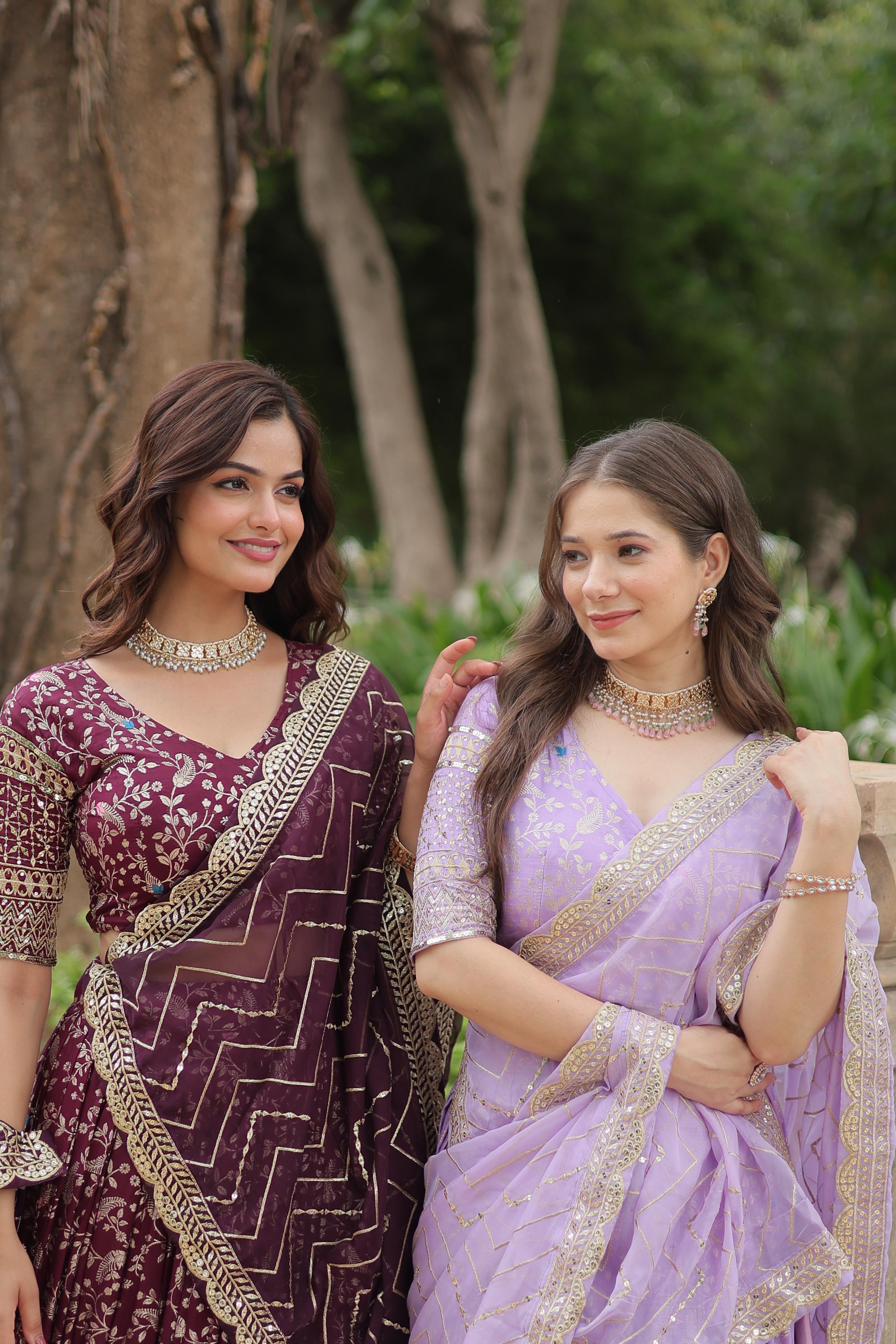 Elegant Traditional Maroon Lehenga Outfit
