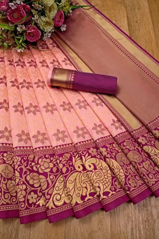 Blush & Magenta Bridal Banarasi