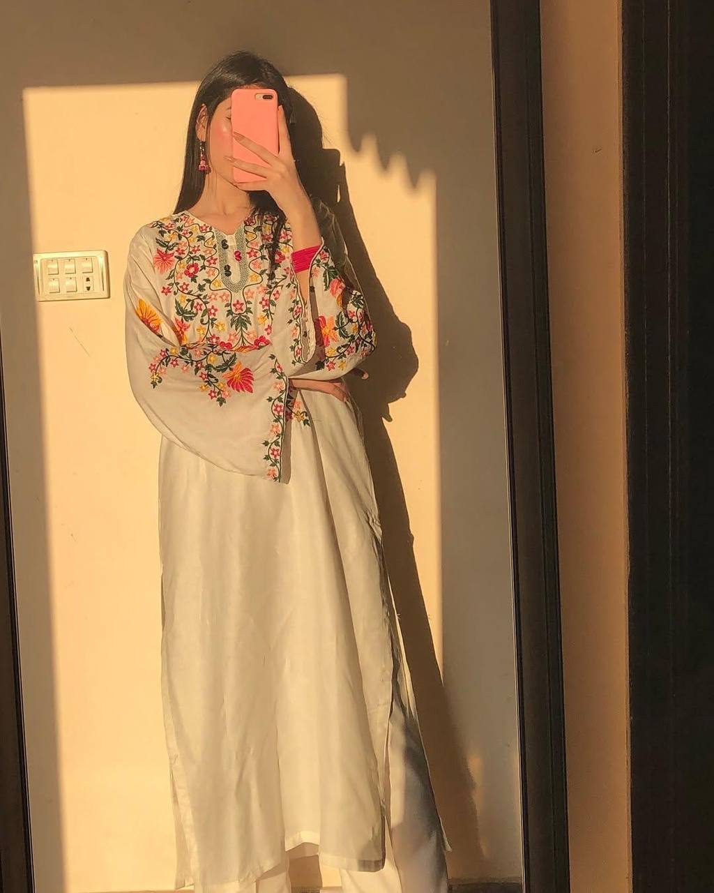 Sunset Bloom Embroidered Kurta Set