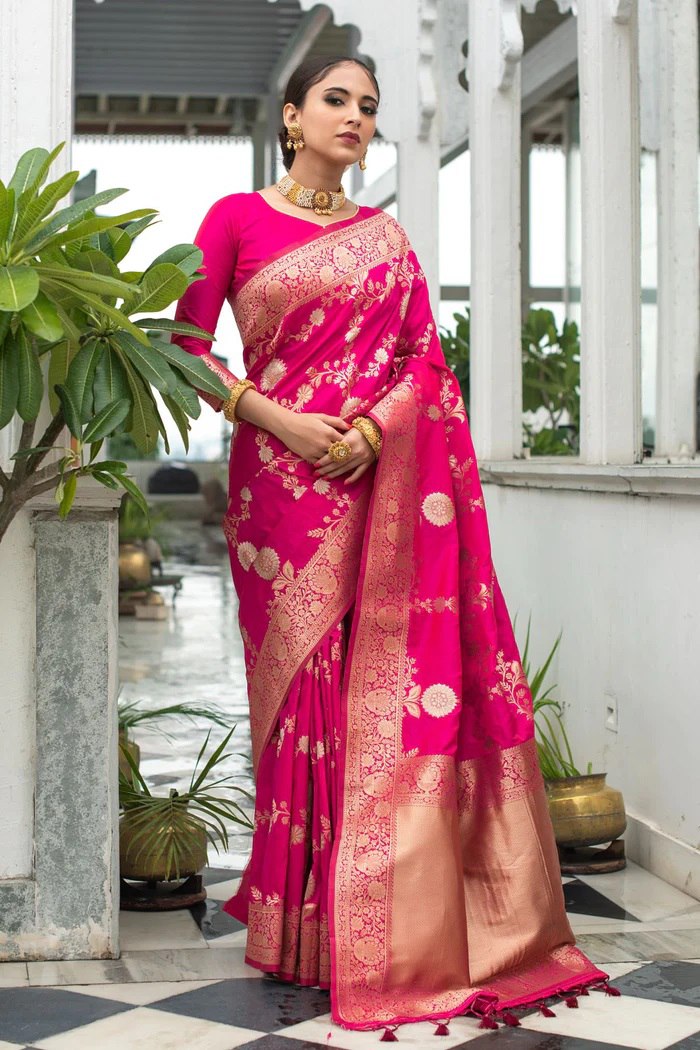 evoking royal elegance in a rich pink hue
