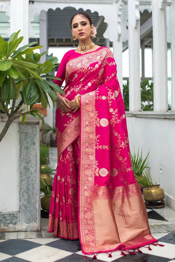 evoking royal elegance in a rich pink hue