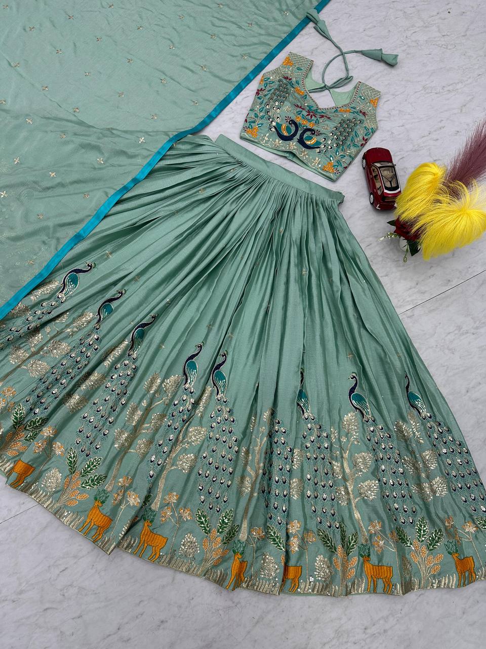 Pastel Paradise Embroidered Lehenga Set