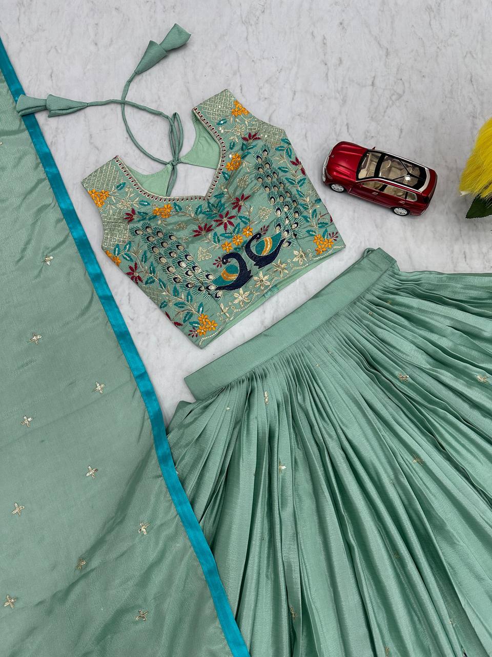 Pastel Paradise Embroidered Lehenga Set