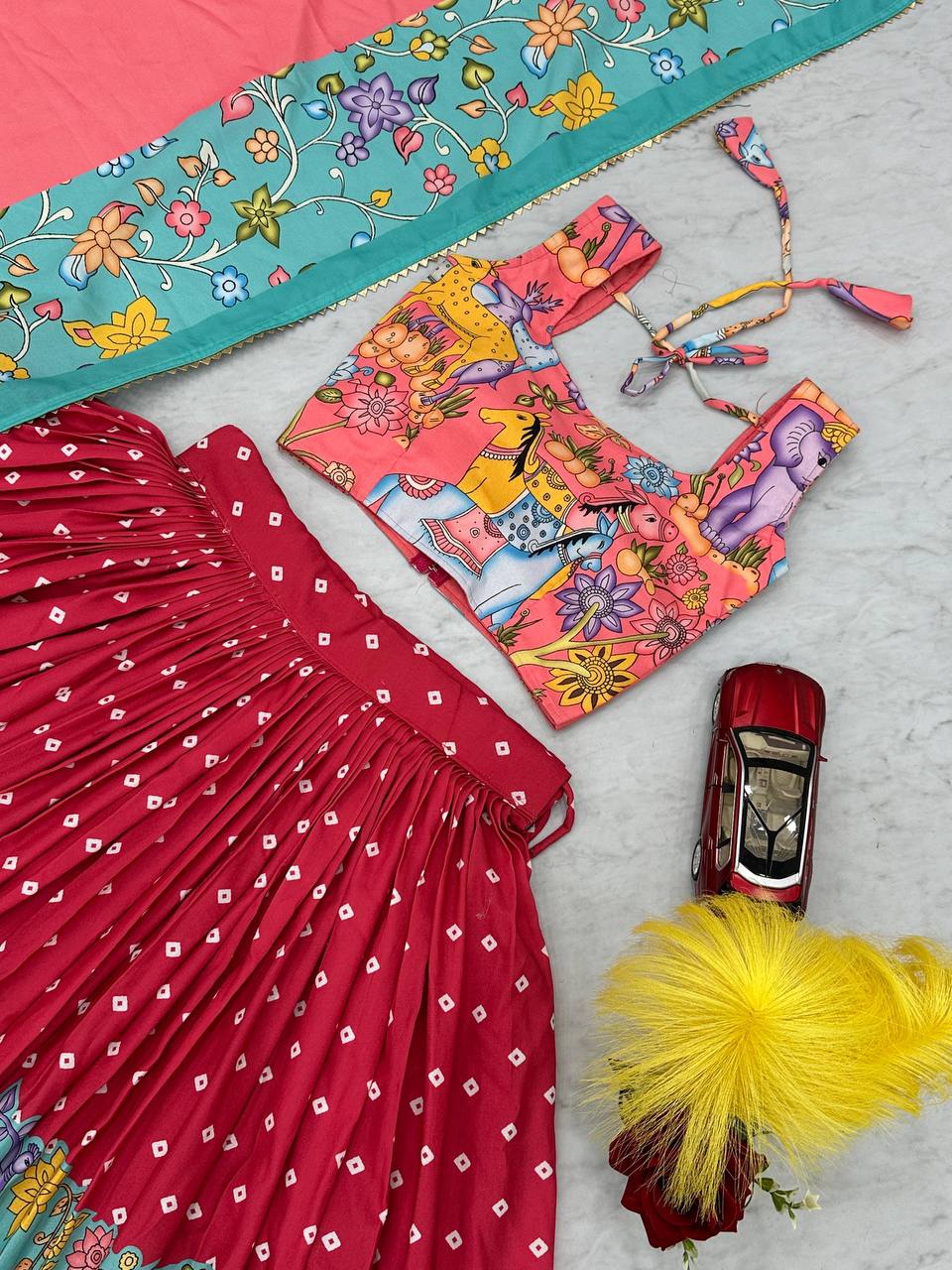 Multicolor Doli Art-Inspired Lehenga Set