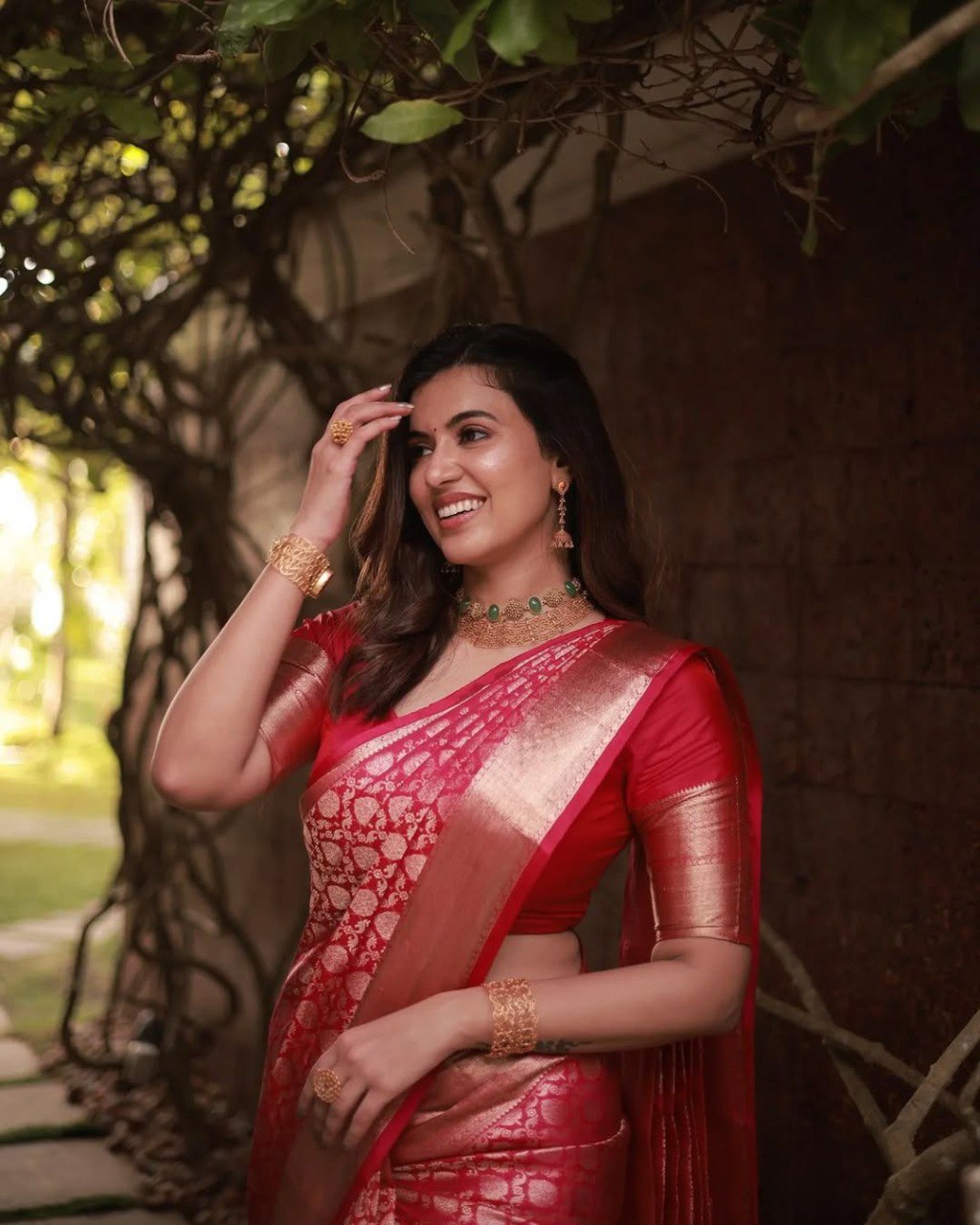 Traditional Pink Silk Saree