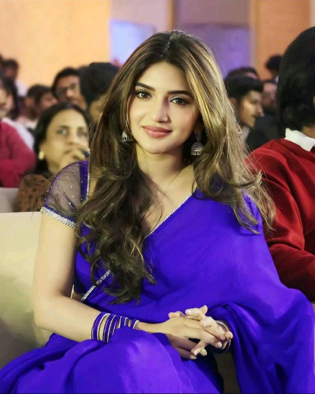 Satin Saree – Royal Blue Elegance