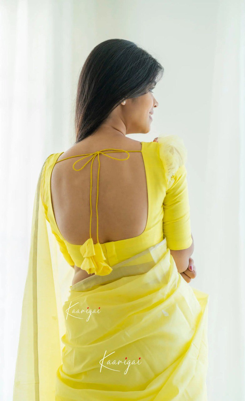 Lemon Yellow Organza Elegance