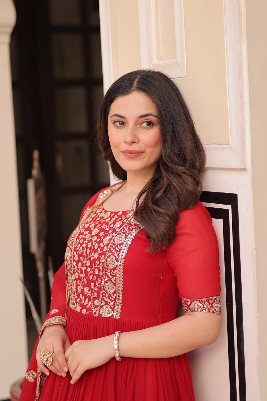 Elegant Embroidered Anarkali Suit Set for Women