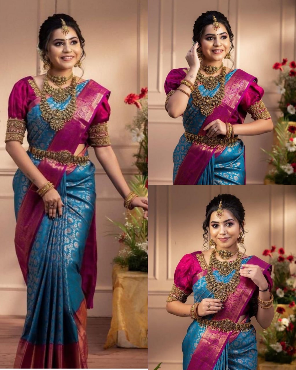 "Regal Radiance in Rani & Sapphire"