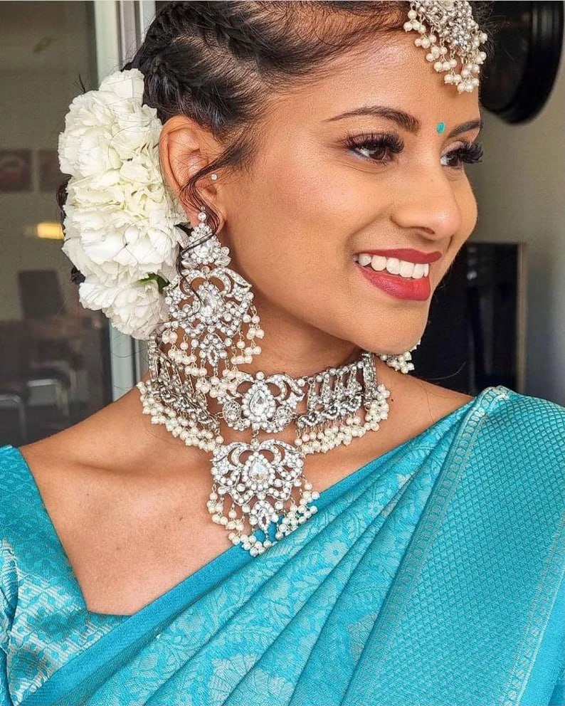 Turquoise Opulence in Zari Silk