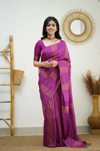 Magenta Radiance Silk Saree