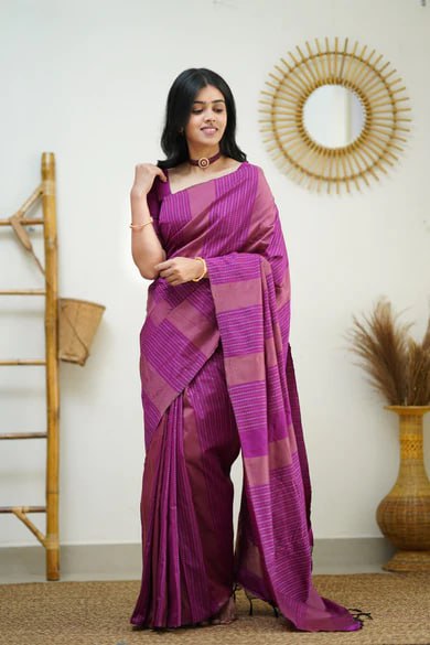 Magenta Radiance Silk Saree