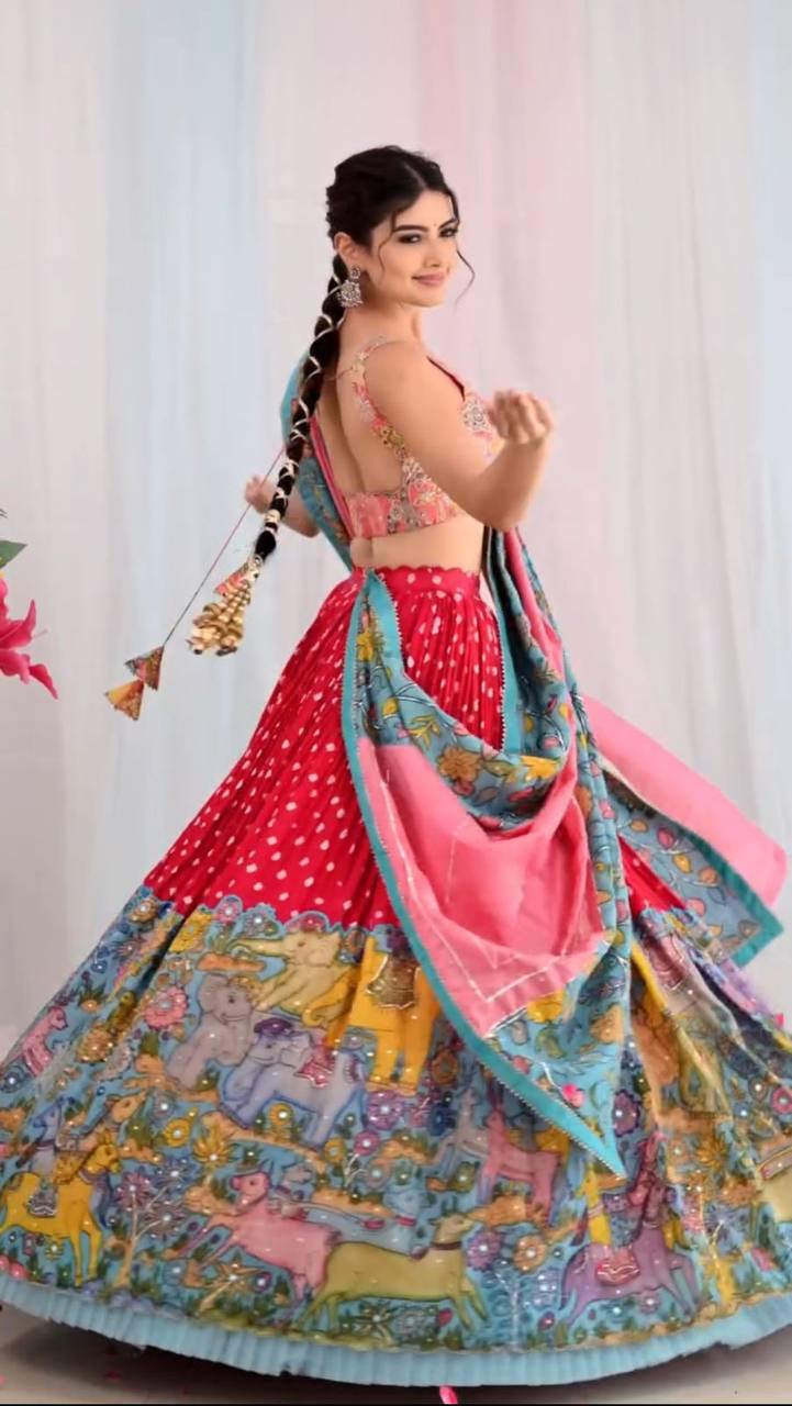 Multicolor Doli Art-Inspired Lehenga Set